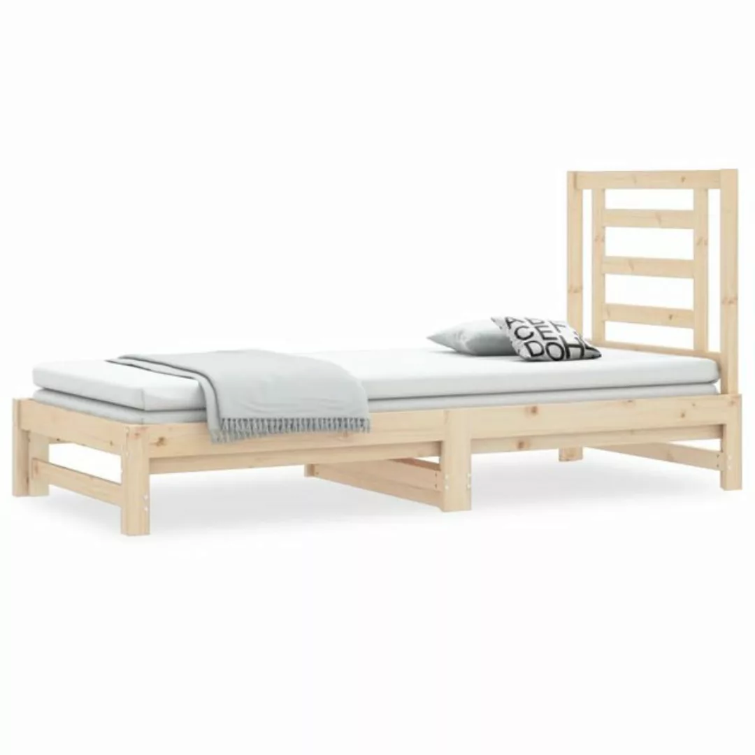 vidaXL Gästebett Gästebett Tagesbett Ausziehbar 2x90x200 cm Massivholz Kief günstig online kaufen