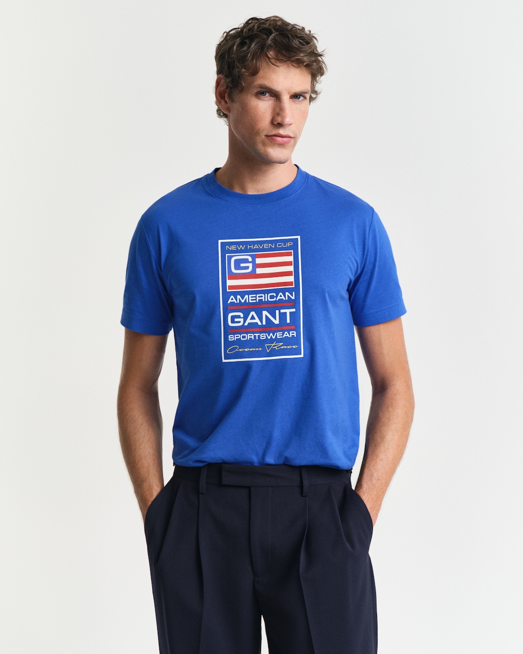 Gant Rundhalsshirt GRAPHIC SS T-SHIRT mit einem einzigartigen saisonalen GA günstig online kaufen