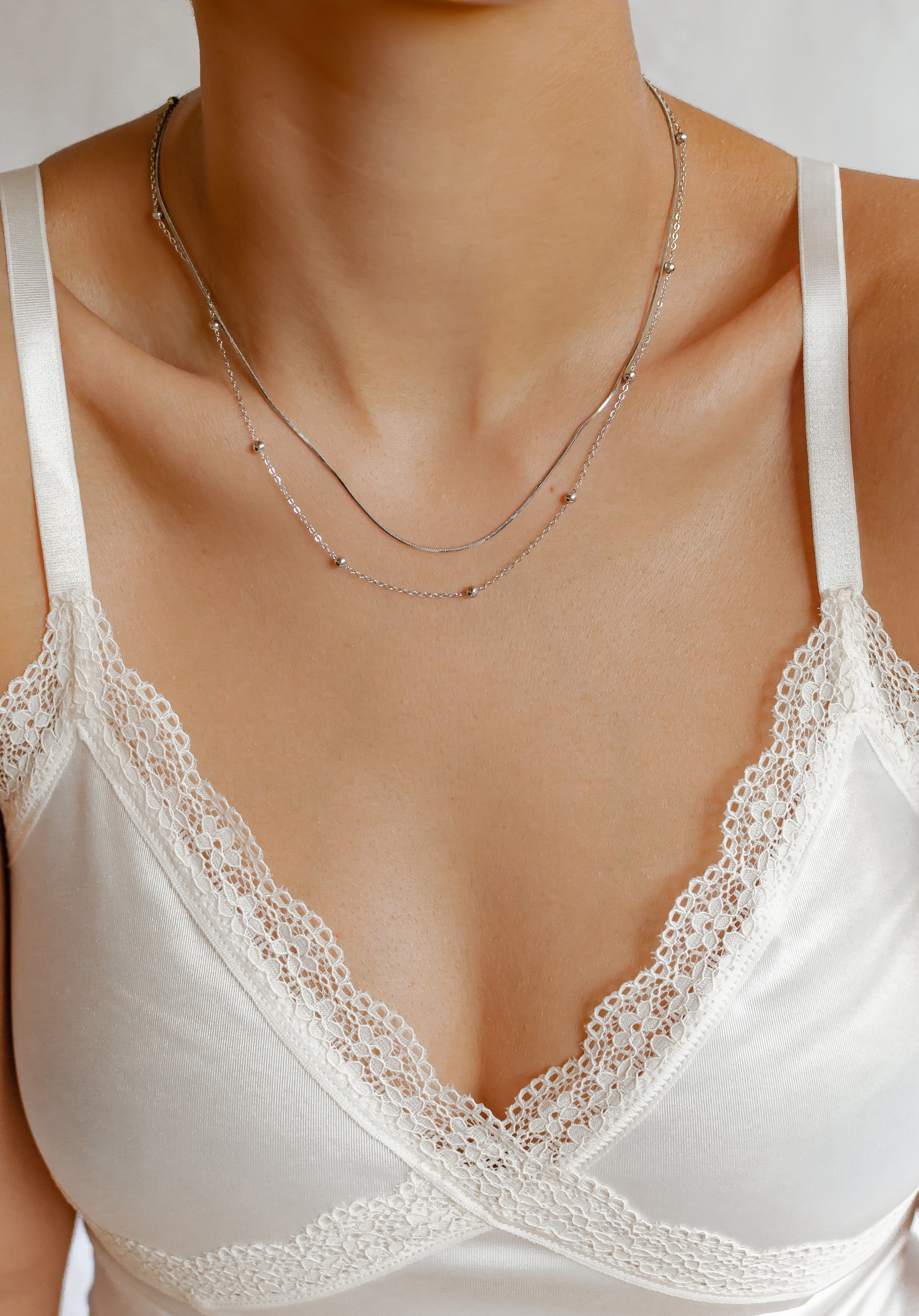 Hey Happiness Edelstahlkette Layer Kugel, 18K günstig online kaufen