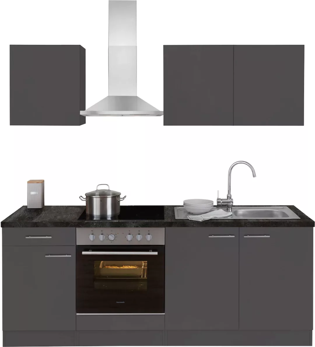 OPTIFIT Küchenzeile "Malika", Breite 210 cm, mit Hanseatic-E-Geräten günstig online kaufen