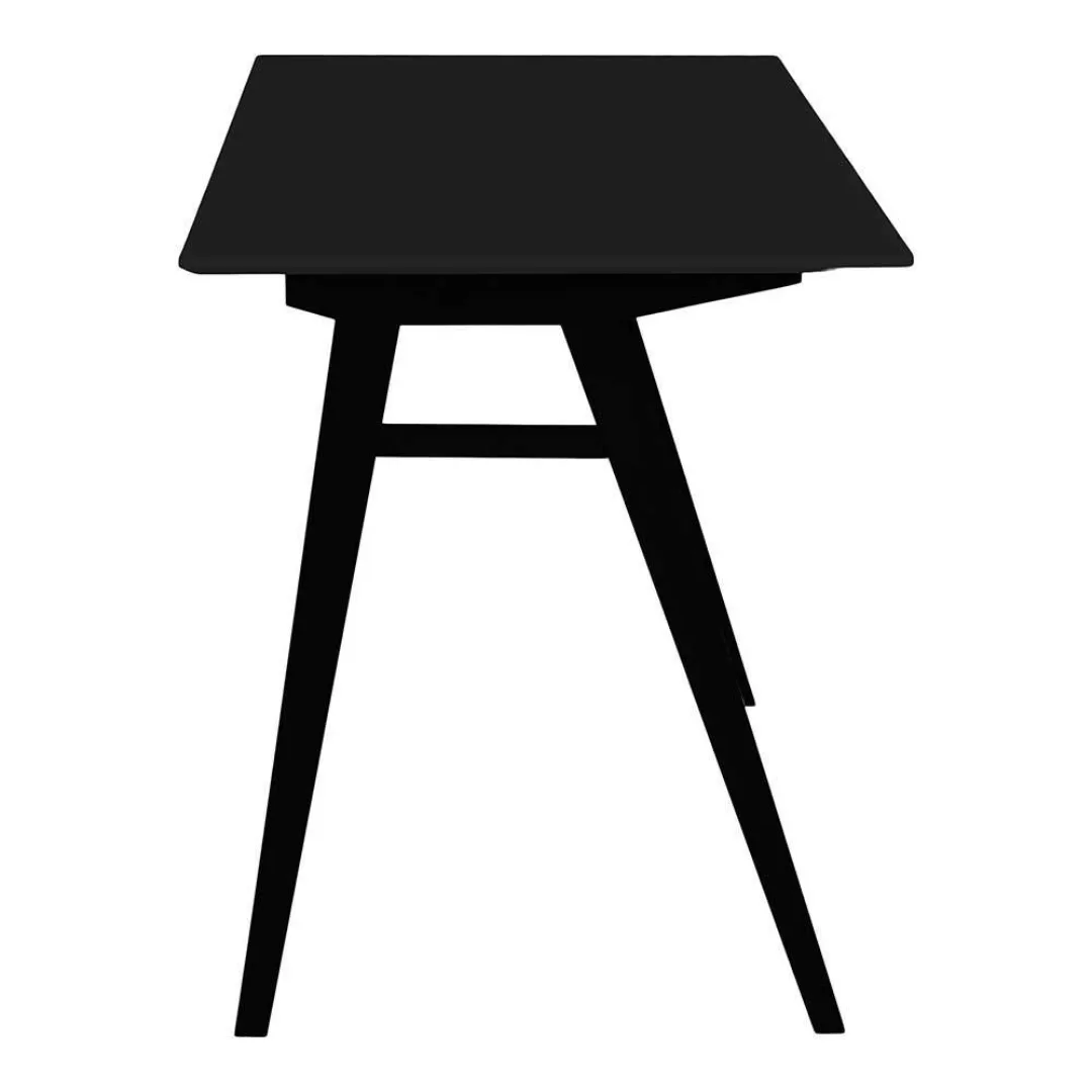 Schwarzer Schreibtisch für Home Office 120 cm breit - 75 cm hoch günstig online kaufen