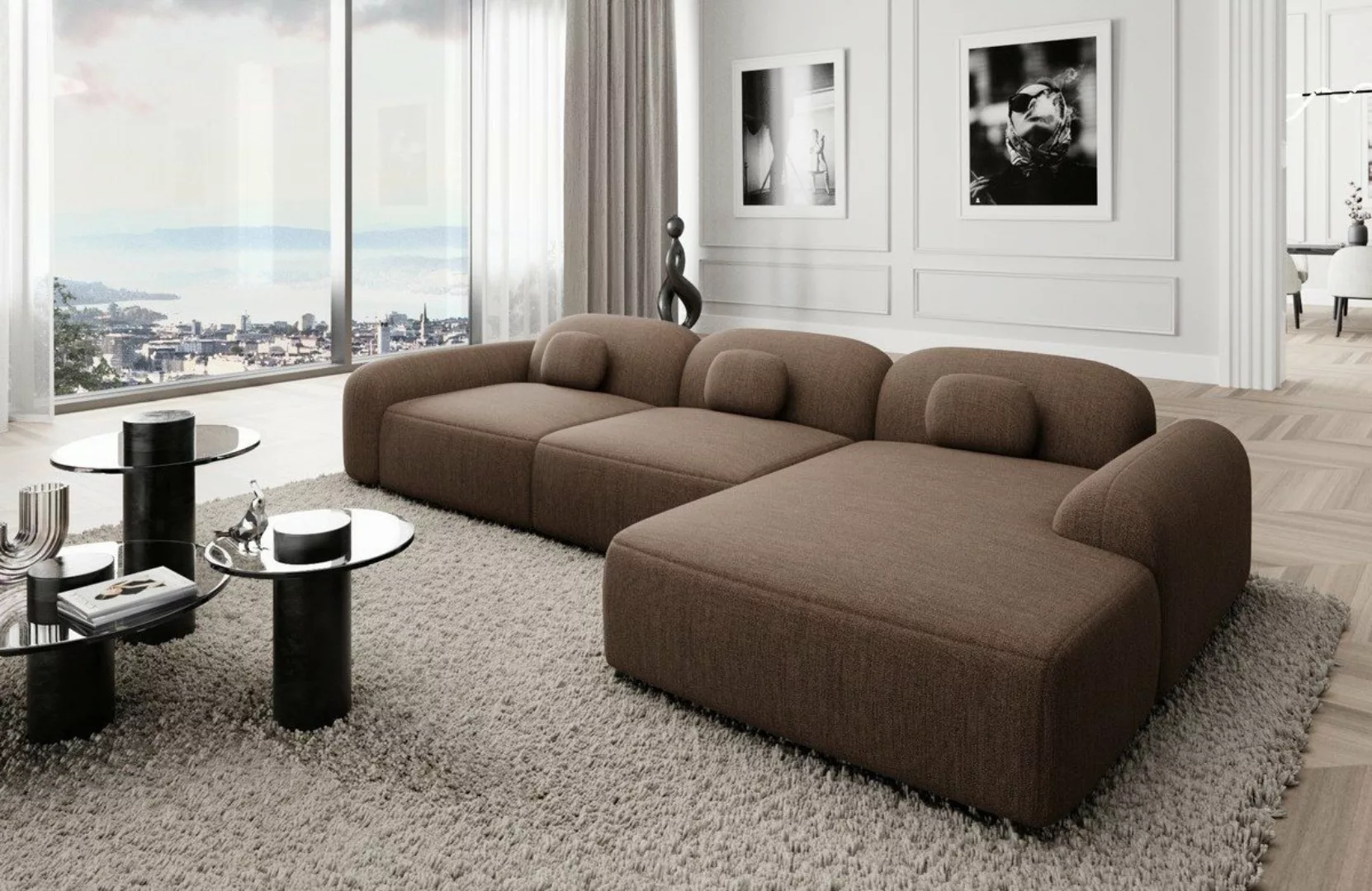 Sofa Dreams Ecksofa Polstersofa Stoff Couch Stoffsofa Modern Sofa Barcelona günstig online kaufen