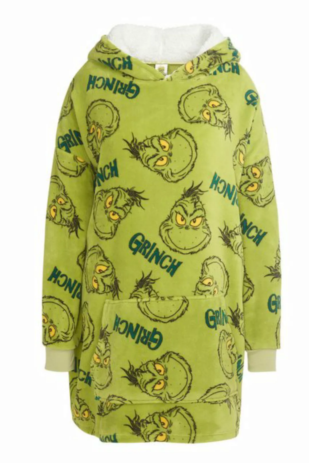 United Labels® Kapuzenpullover Grinch Oversize Cozy Hoodie Übergroße Flausc günstig online kaufen