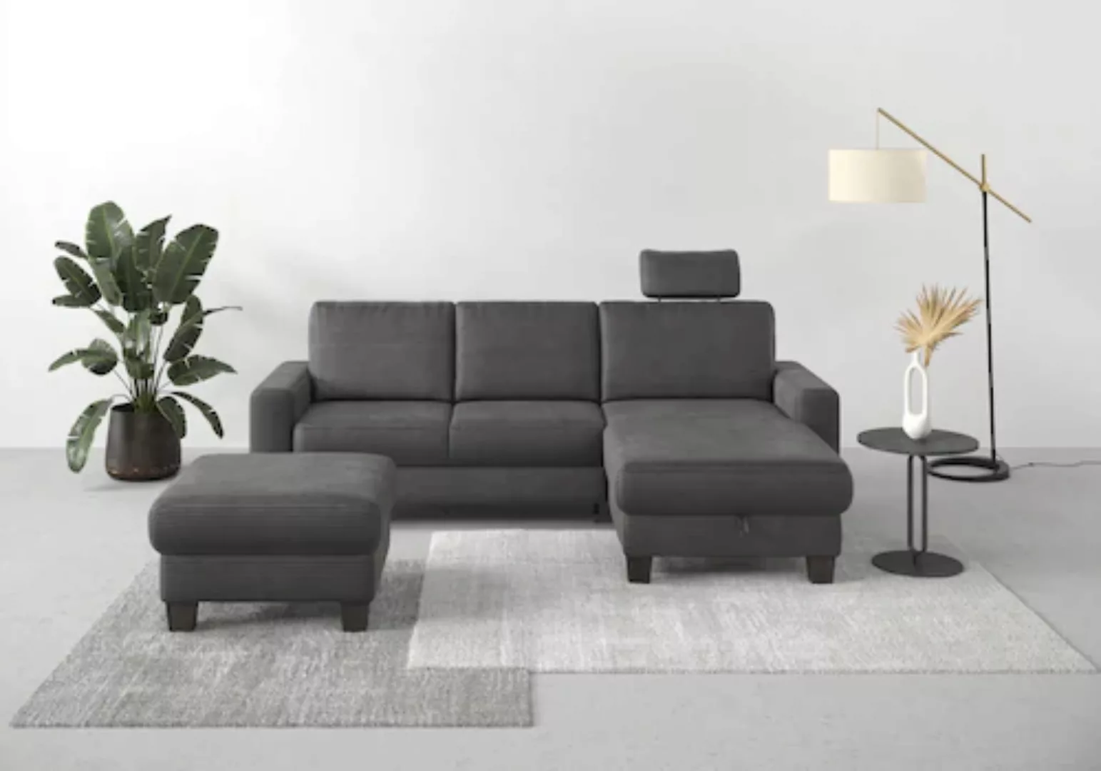 Home affaire Ecksofa »Summer L-Form«, mit Recamiere, mit oder ohne Bettfunk günstig online kaufen