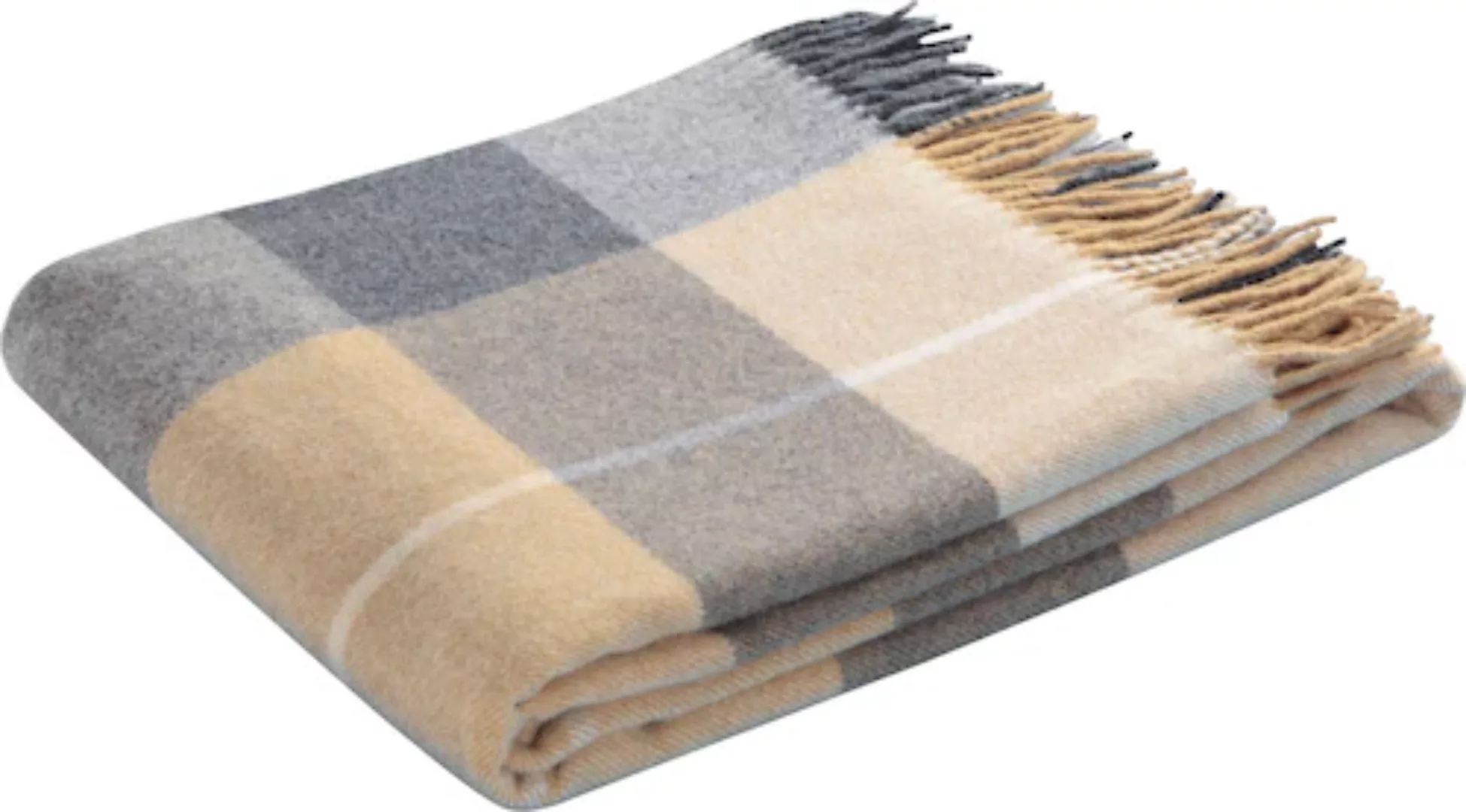 Plaid Wohndecke Fransenplaid 100 % Schurwolle Neu In 3 Farbnuancen günstig online kaufen