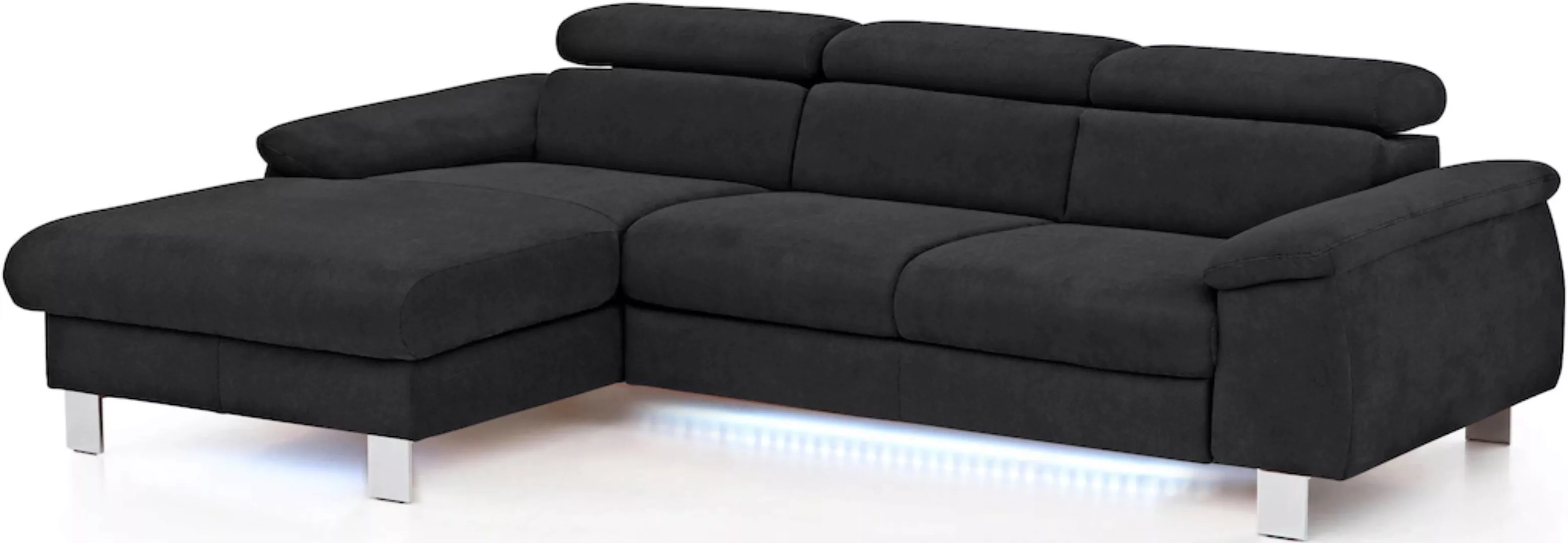 COTTA Ecksofa Komaris, Ecksofa, wahlweise mit RGB-LED-Beleuchtung und Bettf günstig online kaufen