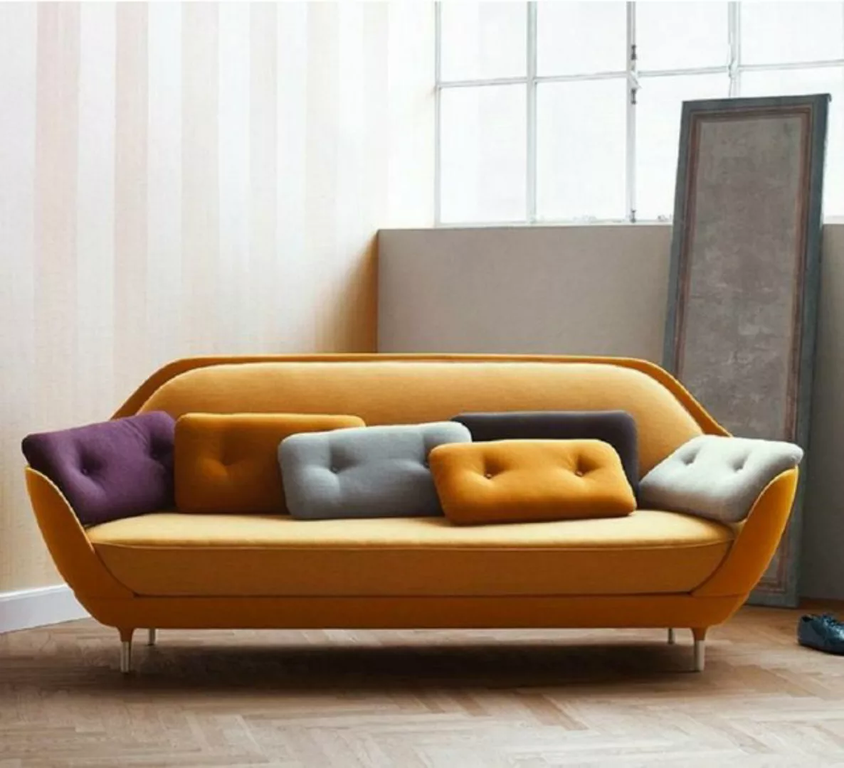 JVmoebel Sofa Graues Sofa Lippen Design Luxus Möbel Modern Neue Couch, Made günstig online kaufen