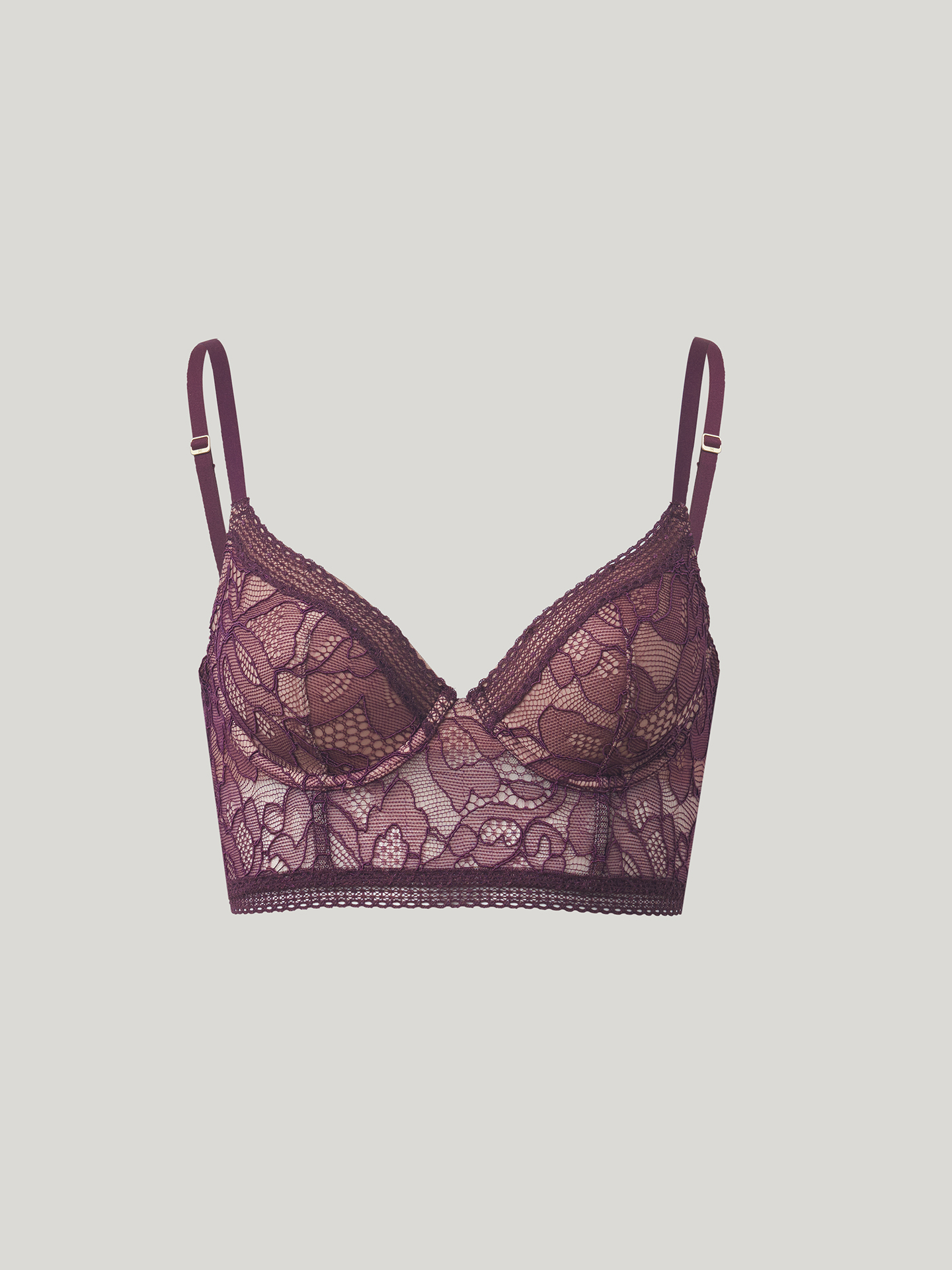 Wolford - Nets and Roses Crop Top Bra, Frau, plum, Größe: 75C günstig online kaufen