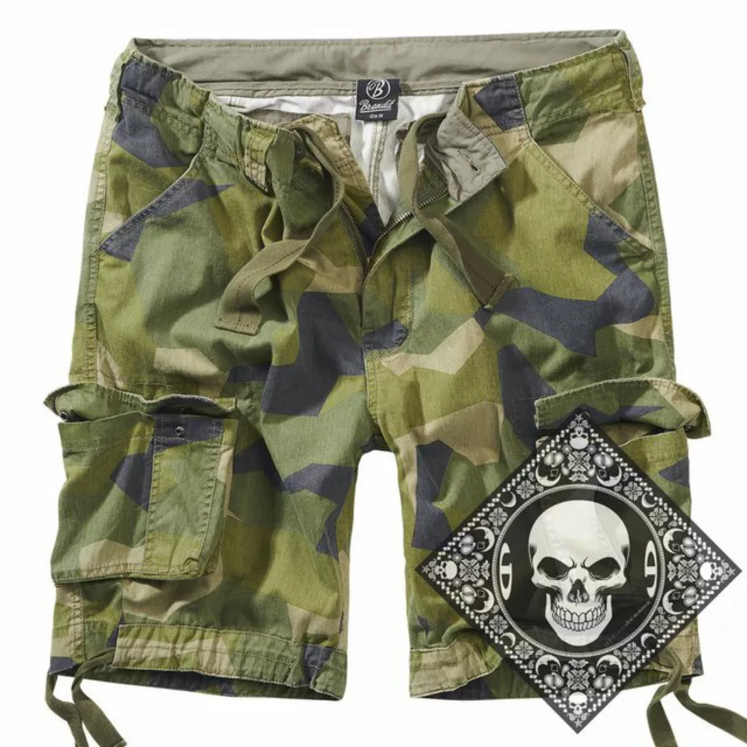 Brandit Cargoshorts Cargo Shorts kurze Hose Legend Army mit UD Bandana günstig online kaufen