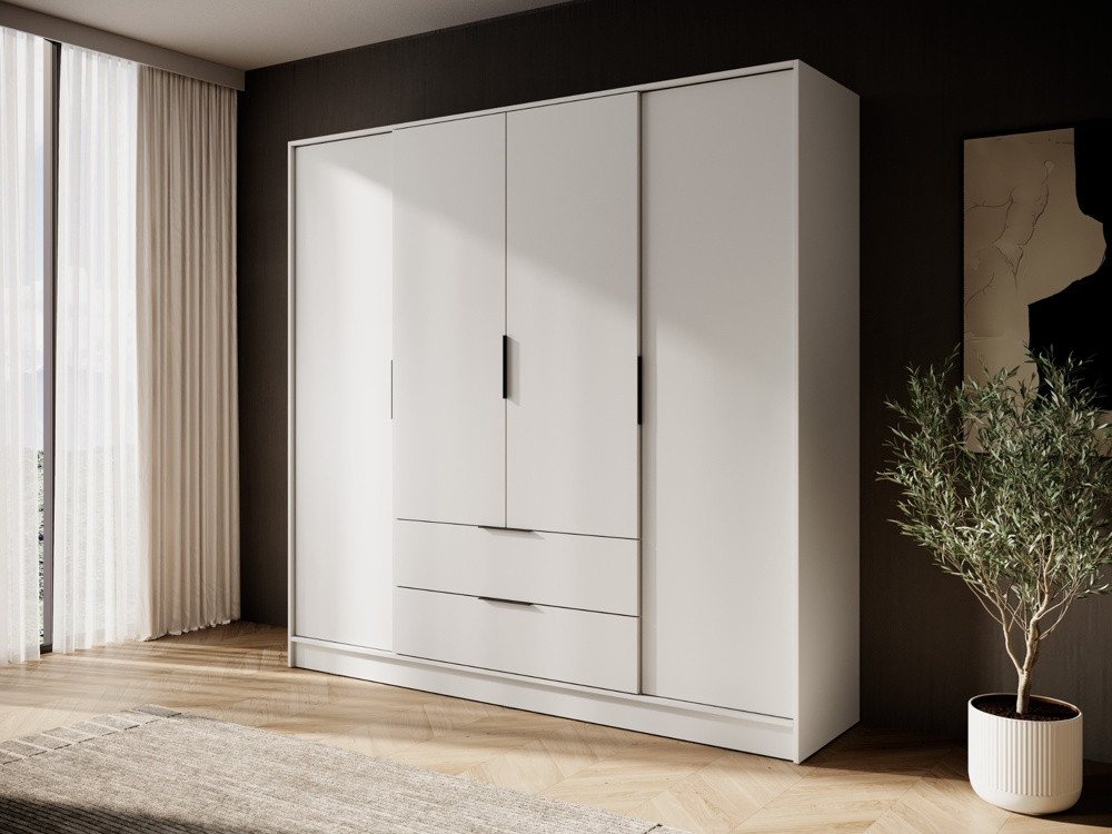 Goldstoff Kleiderschrank NADI – 220 cm breit 4-türiger Kleiderschrank (4 Fa günstig online kaufen