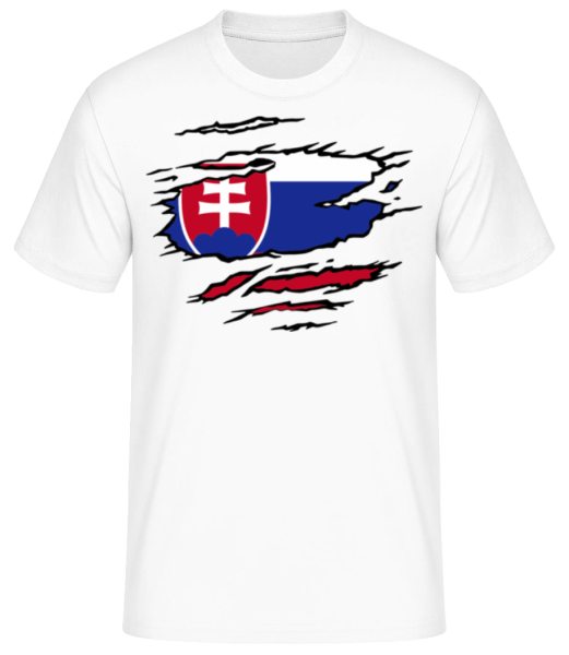 Zerrissene Flagge Slowakei · Männer Basic T-Shirt günstig online kaufen
