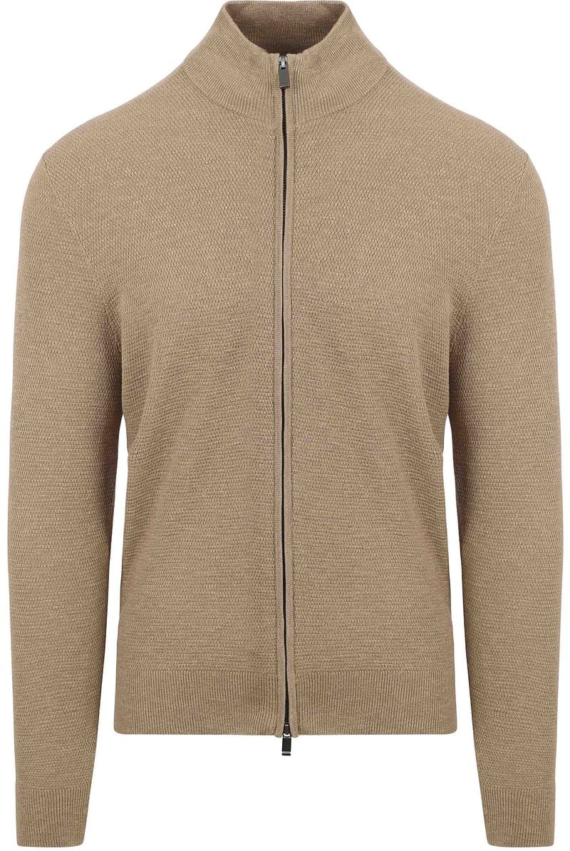 Suitable Strickjacke Struktur Taupe - Größe XXL günstig online kaufen