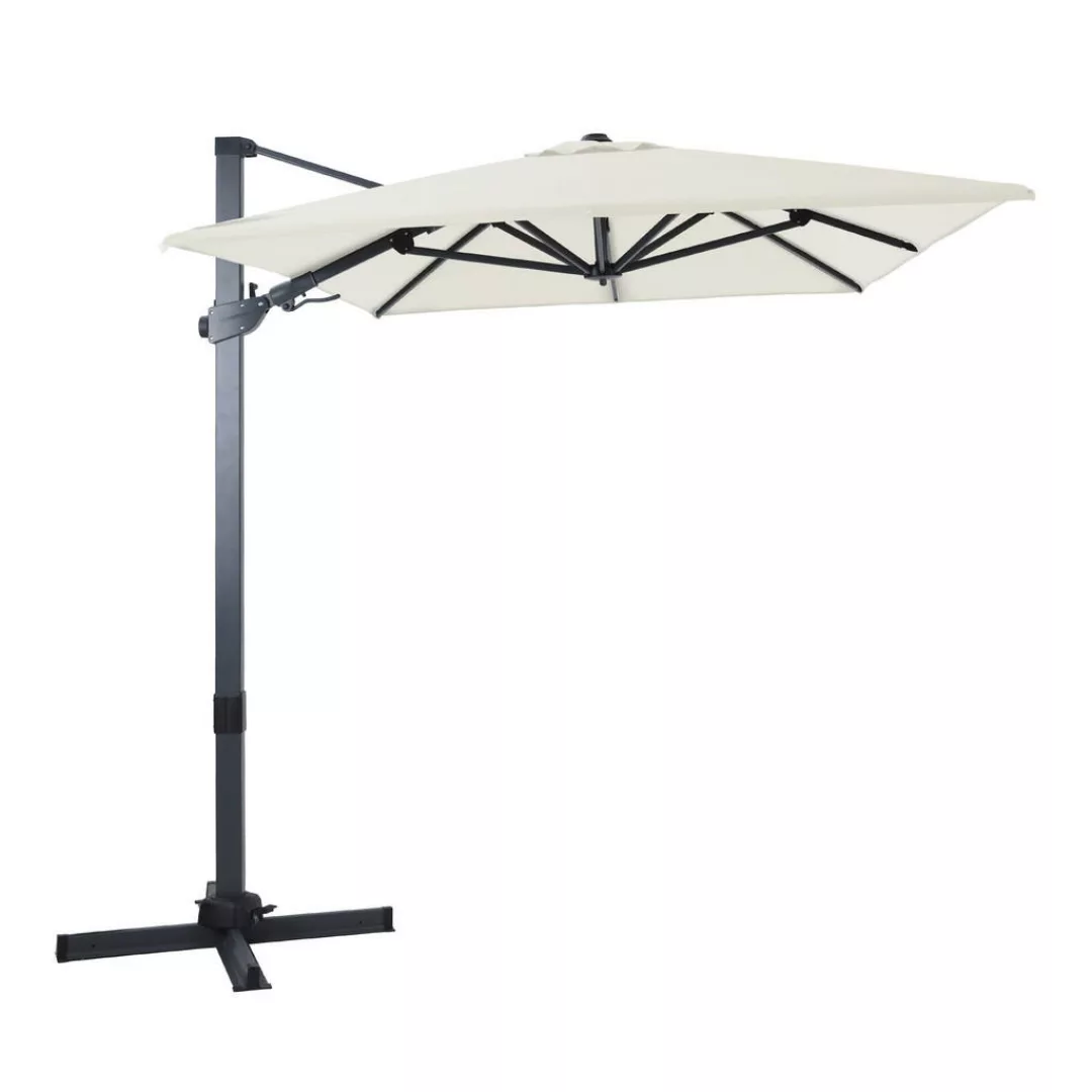 Axi Ampelschirm Milad Premium 200 cm x 300 cm Weiß/Beige günstig online kaufen