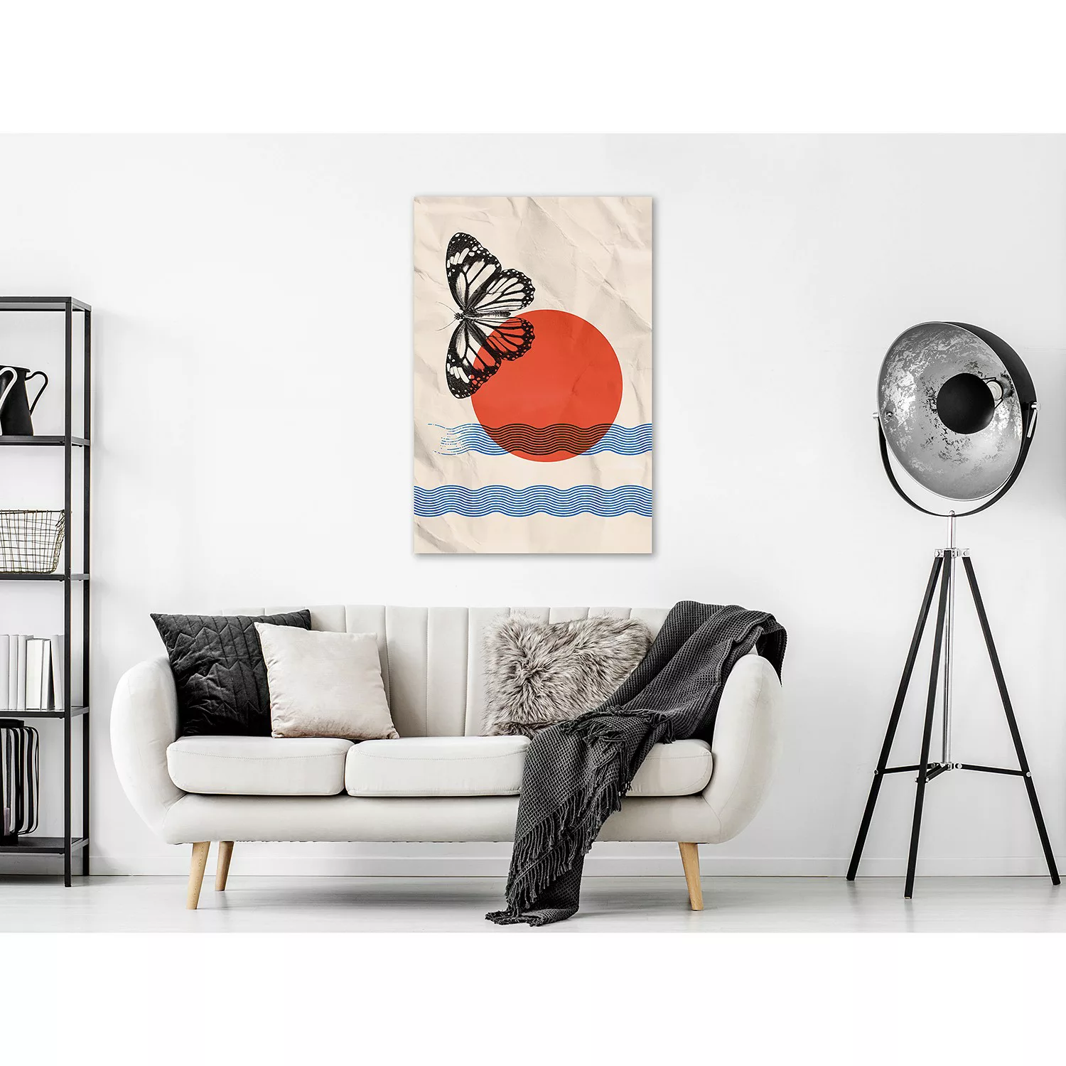 artgeist Wandbild Butterfly and Sunrise (1 Part) Vertical mehrfarbig Gr. 40 günstig online kaufen
