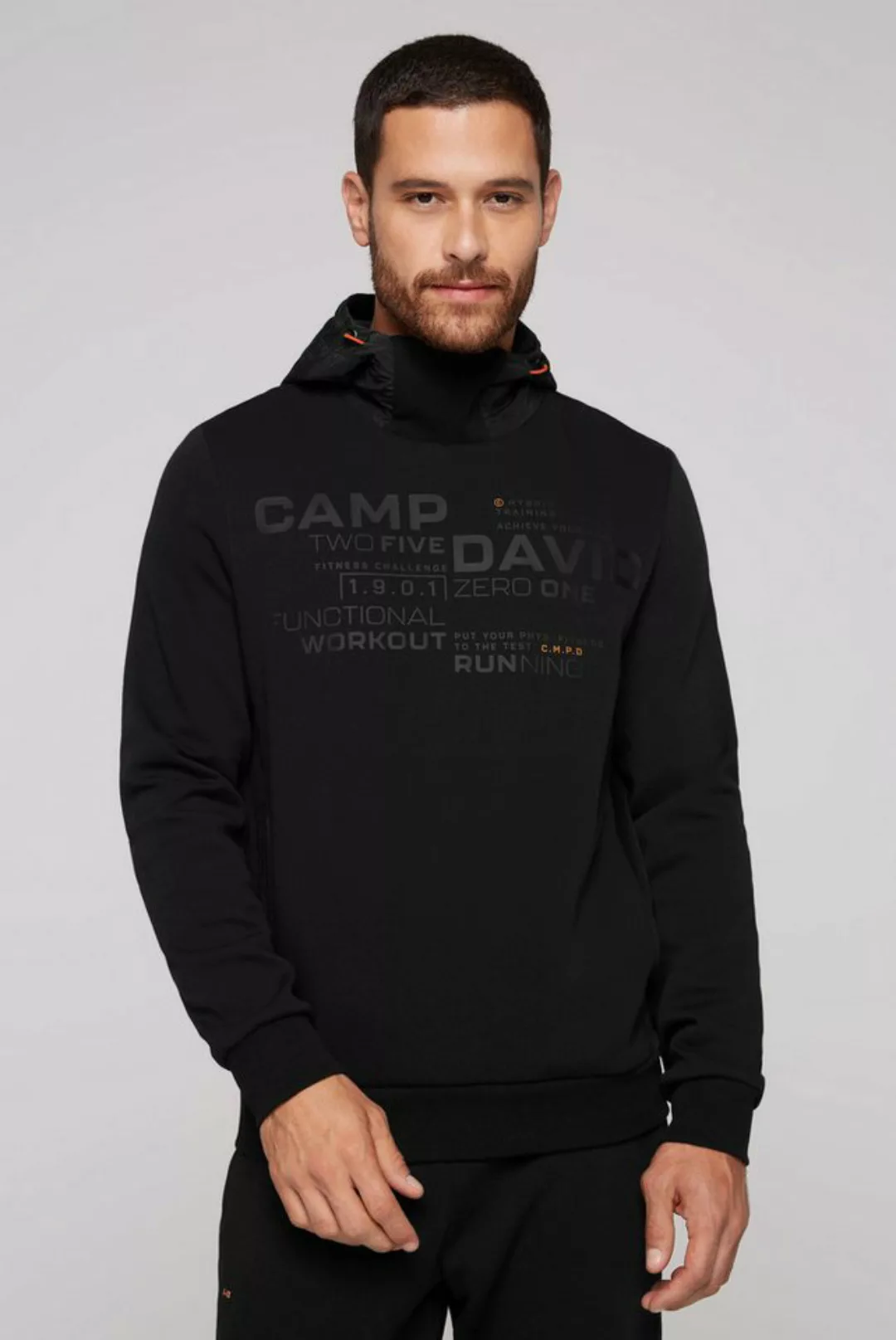 CAMP DAVID Kapuzensweatshirt, mit Zippertasche am Rücken günstig online kaufen