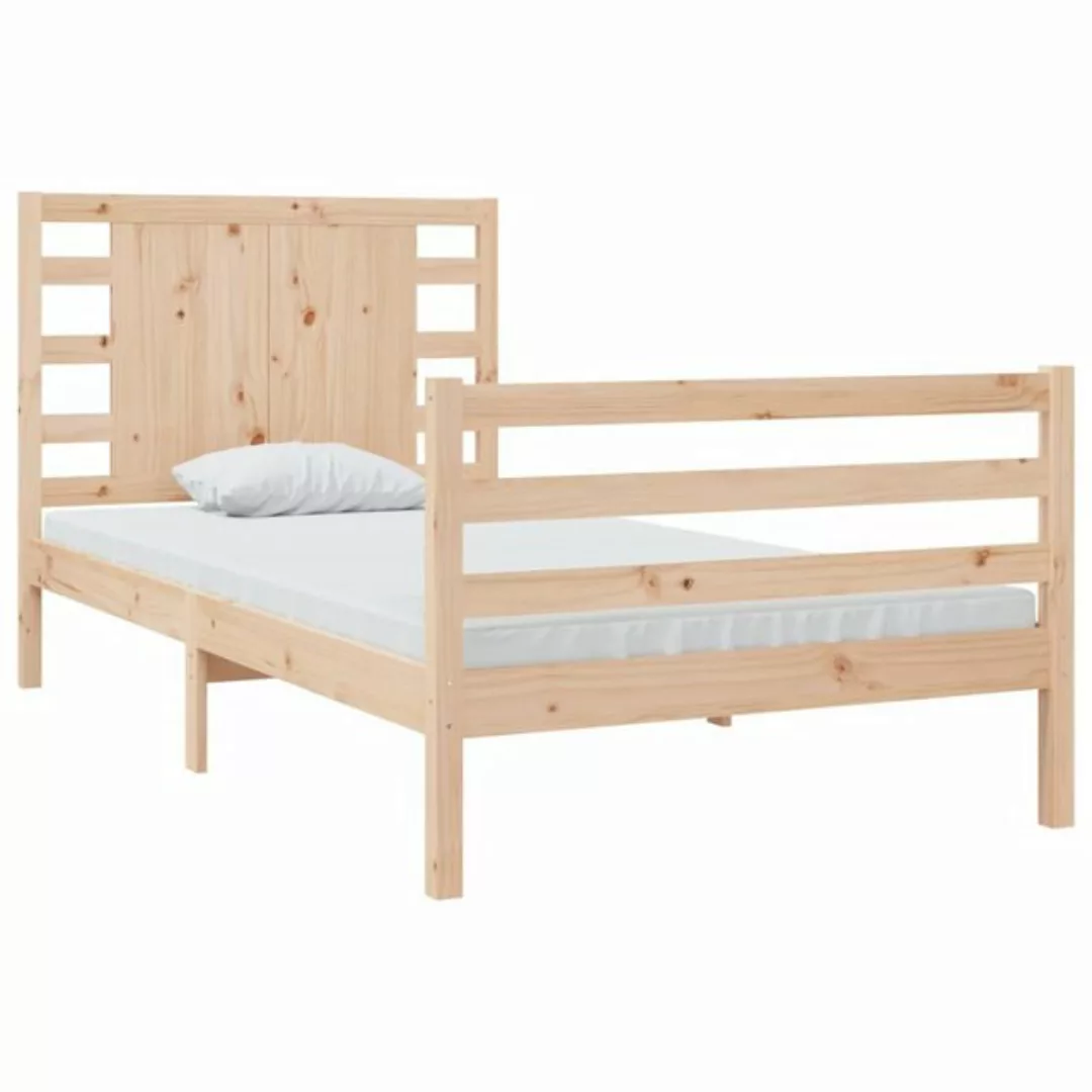 vidaXL Bett Massivholzbett ohne Matratze 75x190 cm Kiefernholz günstig online kaufen