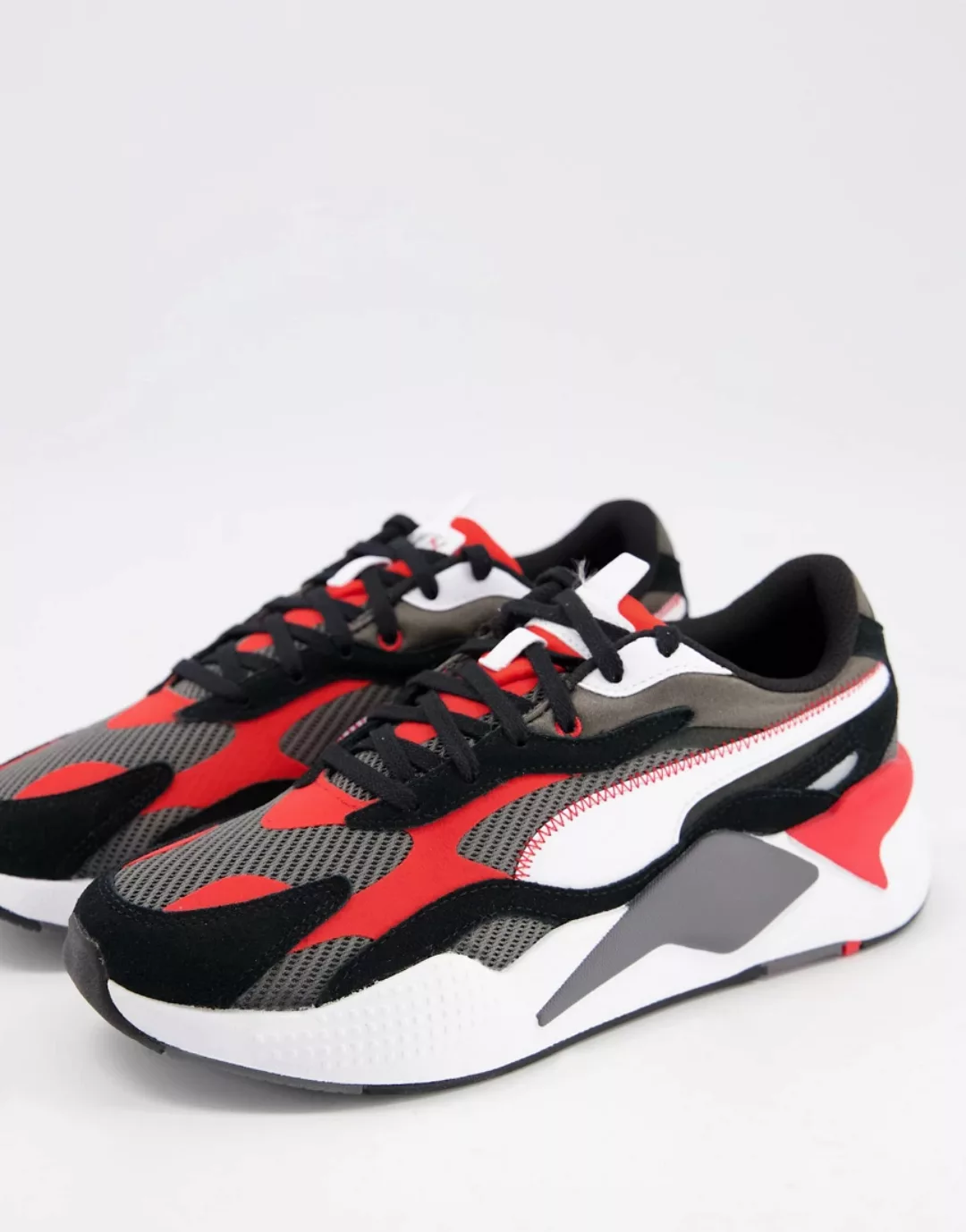 Puma – RS-X3 Twill AirMesh – Sneaker in Grau und Schwarz günstig online kaufen