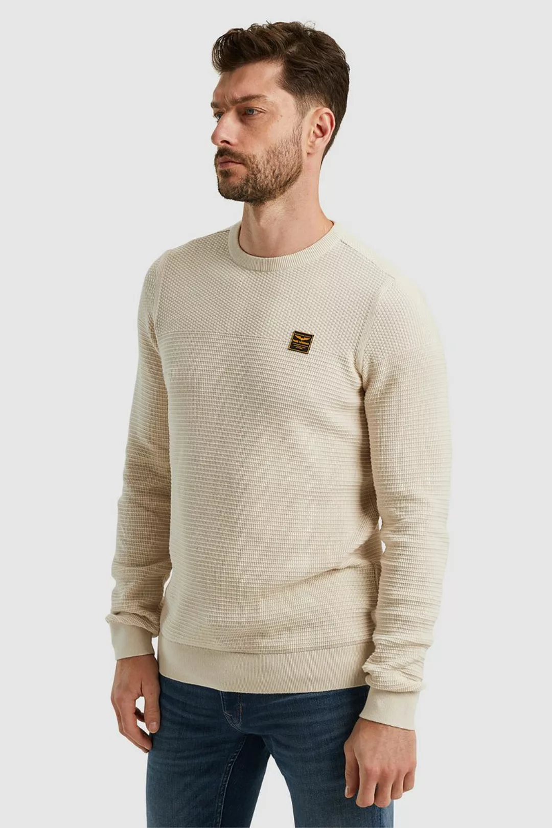 PME LEGEND Strickpullover - R-neck Cotton Mouline Pullover - Strickpullover günstig online kaufen