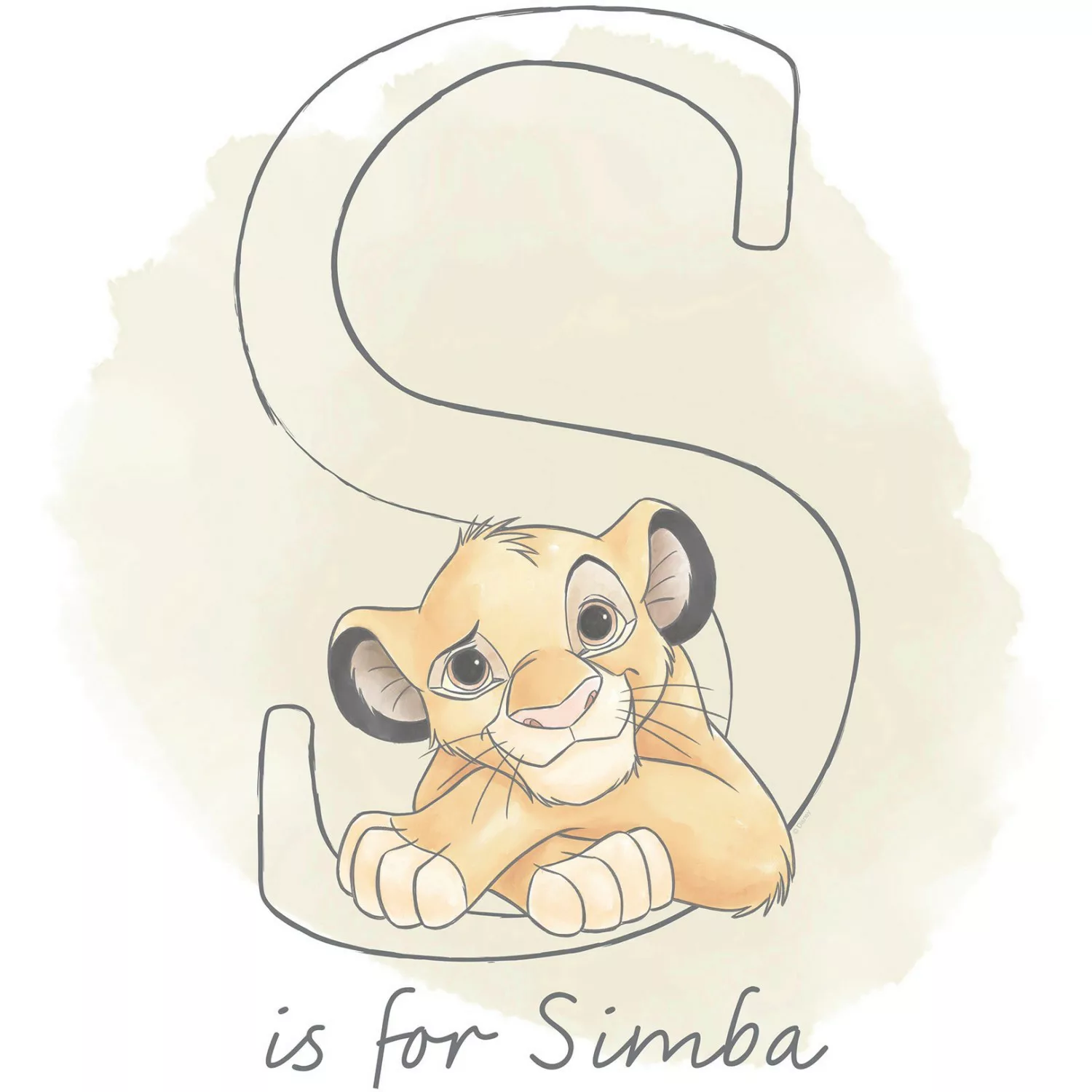 Komar Poster "S like Simba", Disney, (1 St.), Kinderzimmer, Schlafzimmer, W günstig online kaufen