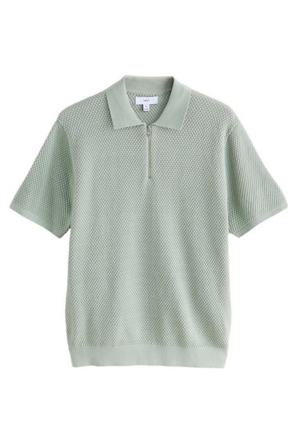 Next Poloshirt Regular Fit Strick-Poloshirt mit Reißverschluss (1-tlg) günstig online kaufen