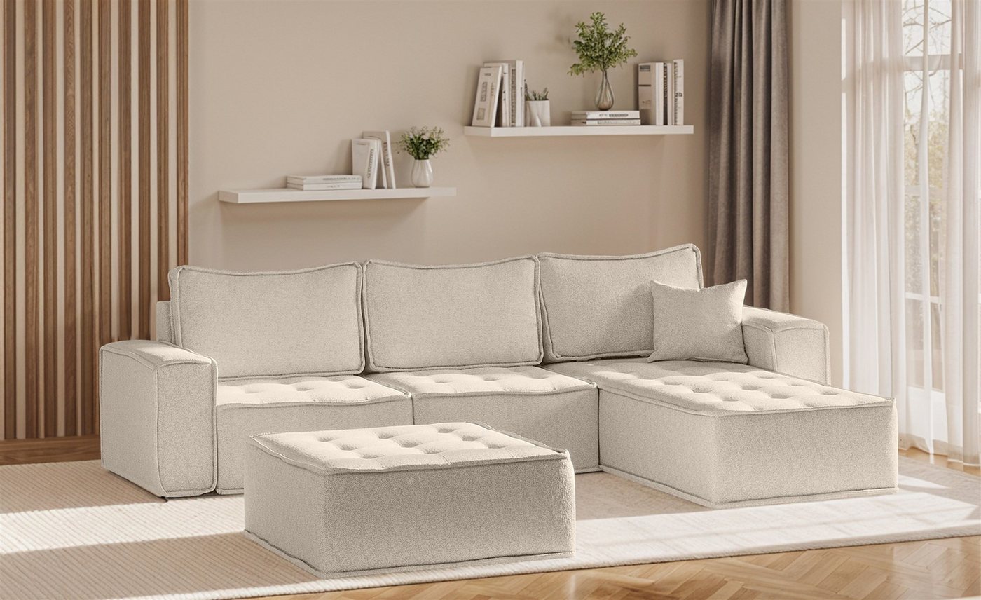 Fun Möbel Ecksofa Modulsofa 4-teilig SANDE in Stoff, Alle Module zu System günstig online kaufen