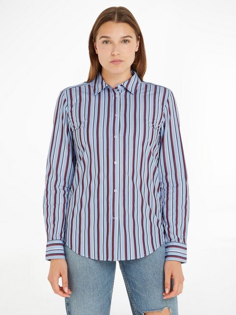 Tommy Hilfiger Hemdbluse RWB REGULAR SHIRT LS im modischem Streifendessin günstig online kaufen