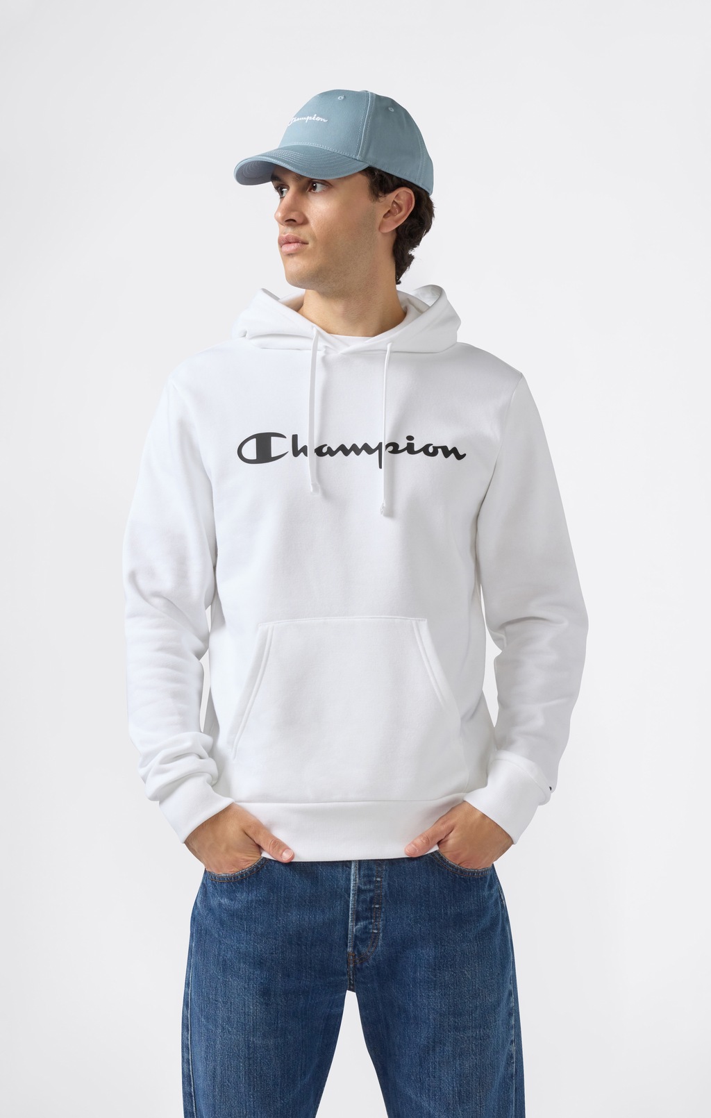 Champion Kapuzensweatshirt "BASICS Fleece Hoodie Large Logo", (1 tlg.) günstig online kaufen