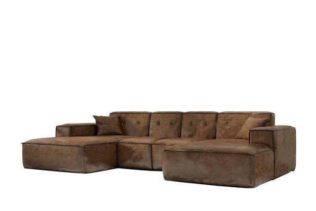 Friderik-EU Ecksofa LUGA U M 342 cm – Elegantes Sofa mit Knopfsteppung, GOB günstig online kaufen