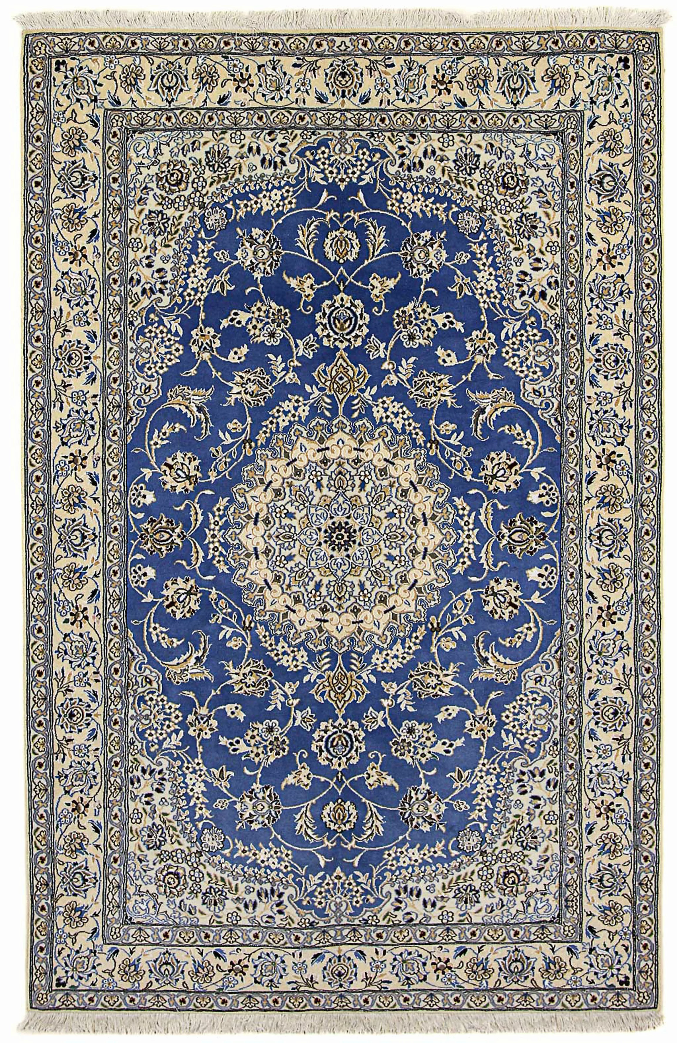 morgenland Orientteppich »Perser - Nain - Royal - 248 x 158 cm - blau«, rec günstig online kaufen