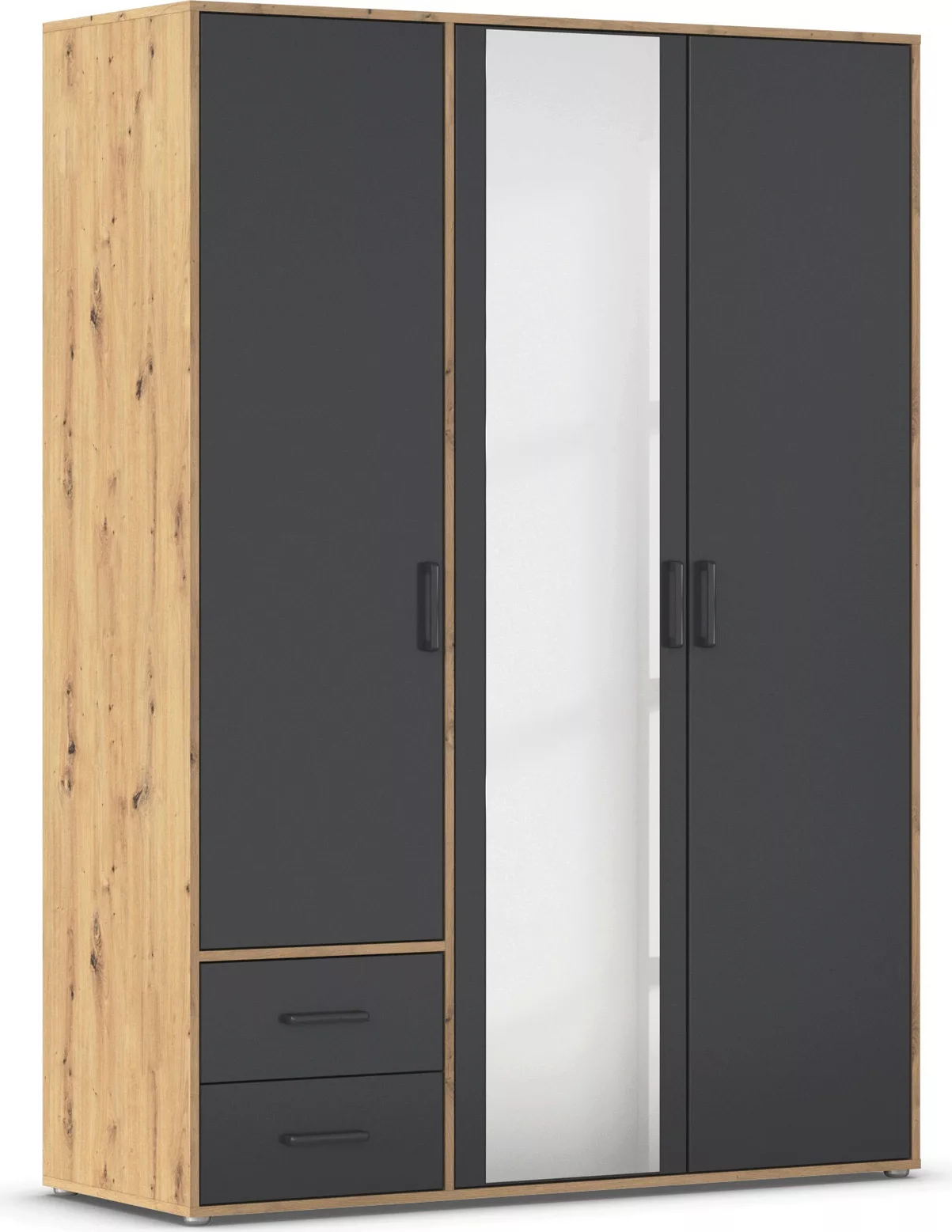 rauch Drehtürenschrank "Voyager", mit modernen Griffen in Graumetallic, ink günstig online kaufen