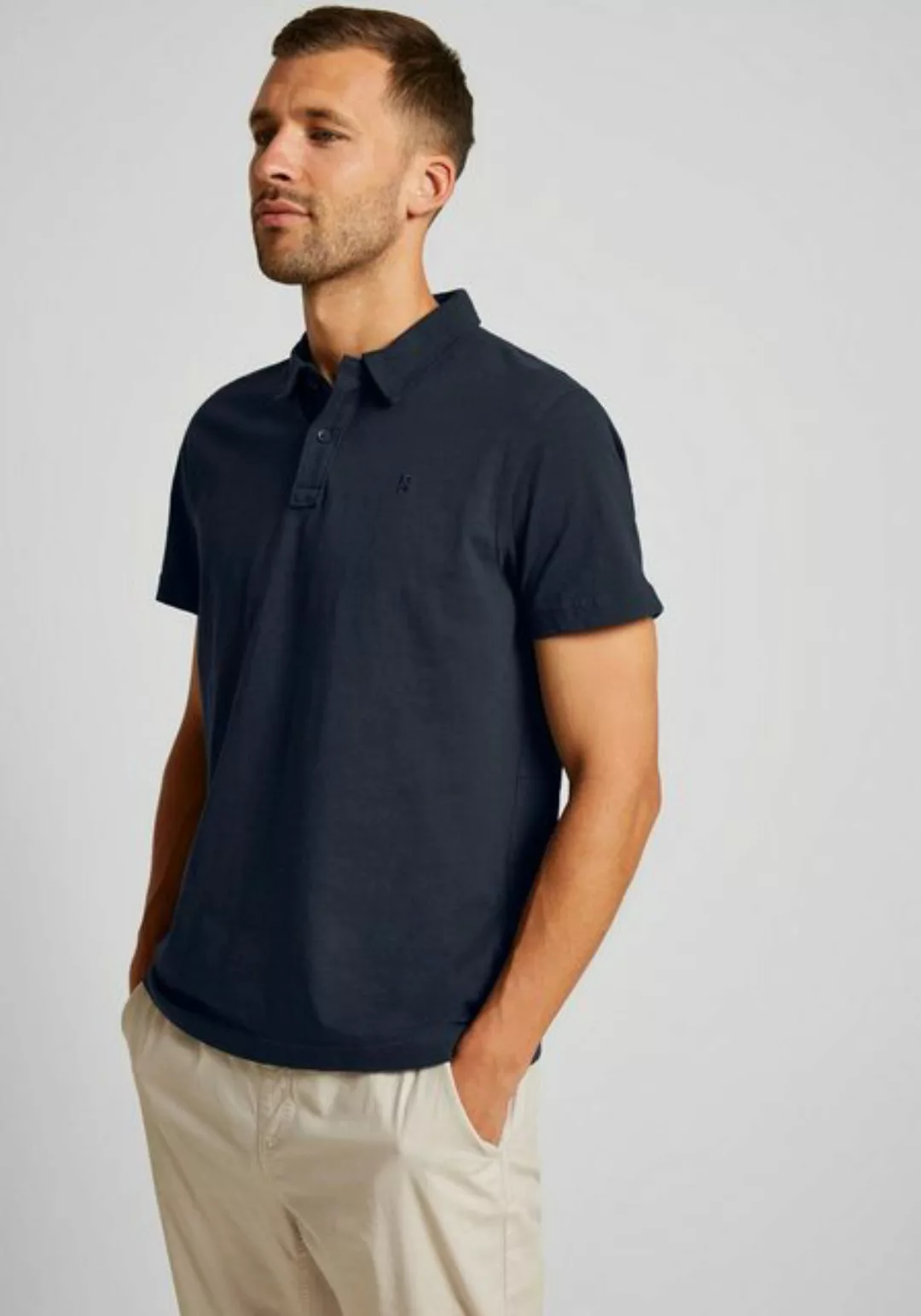 STREET ONE MEN Poloshirt in Flammgarnoptik günstig online kaufen