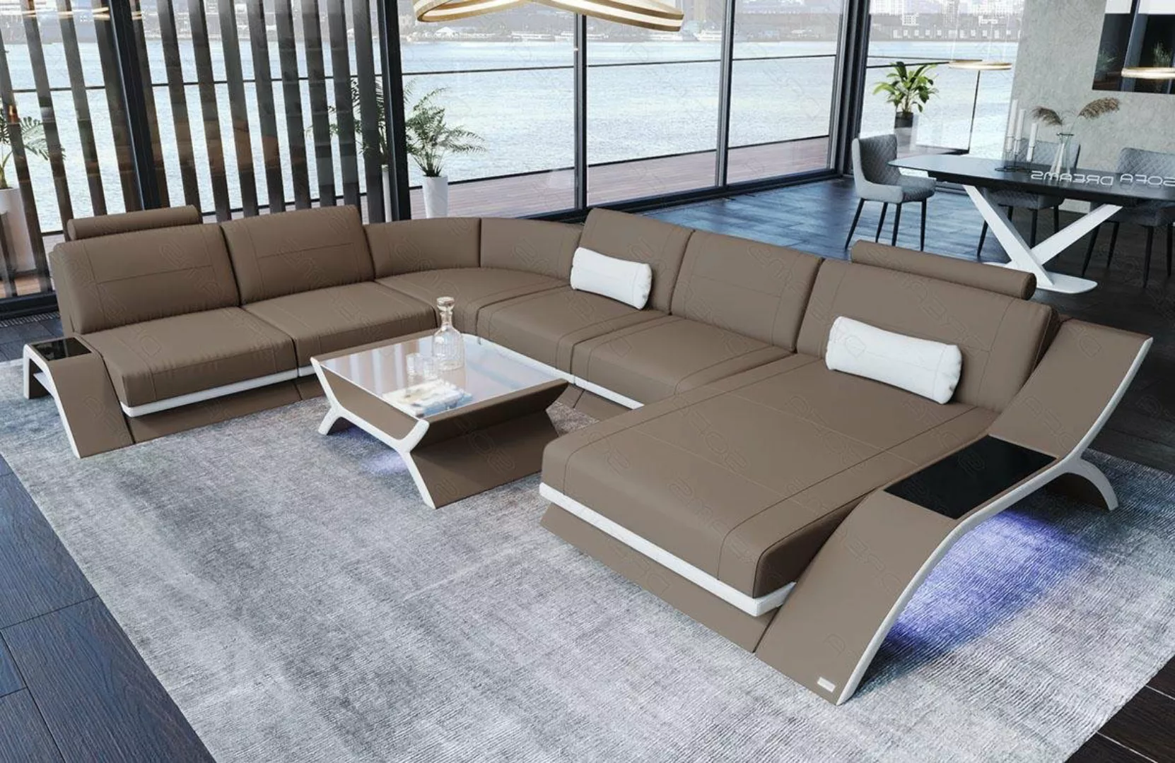 Sofa Dreams Wohnlandschaft Stoffsofa Couch Stoff Calabria XXL U Form Polste günstig online kaufen