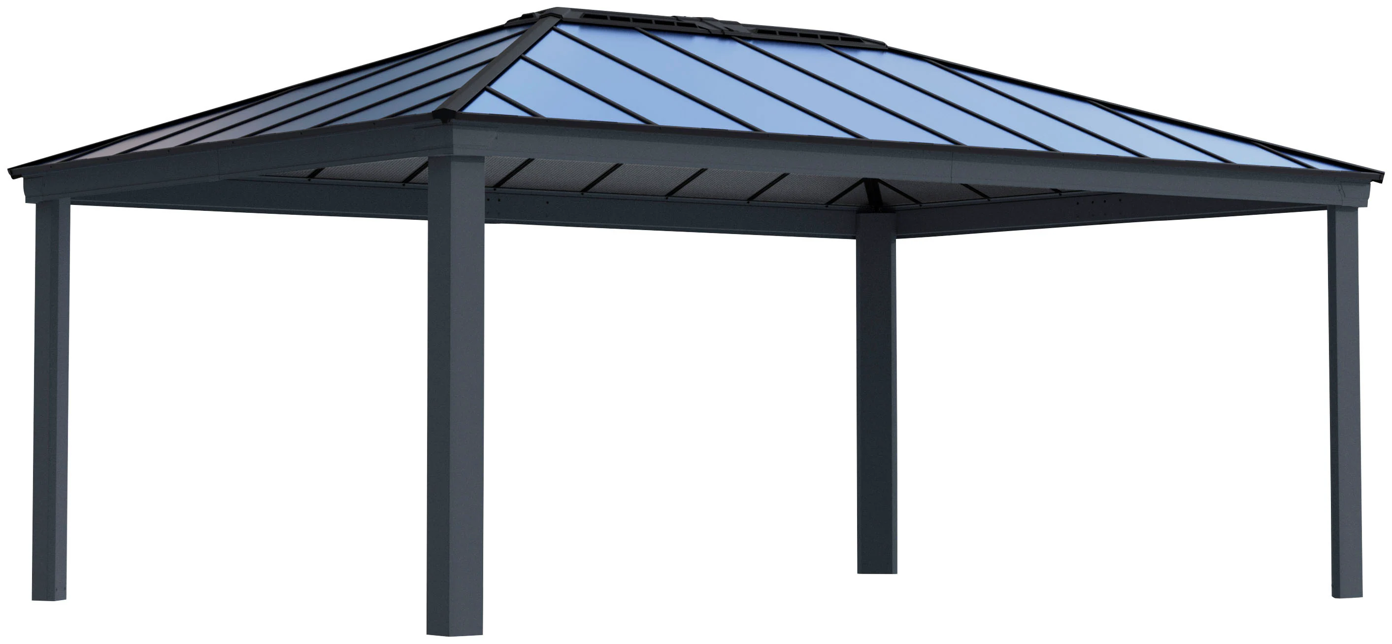 Palram - Canopia Dallas Garden Gazebo 306,7 cm x 611 cm x 425 cm Anthrazit günstig online kaufen