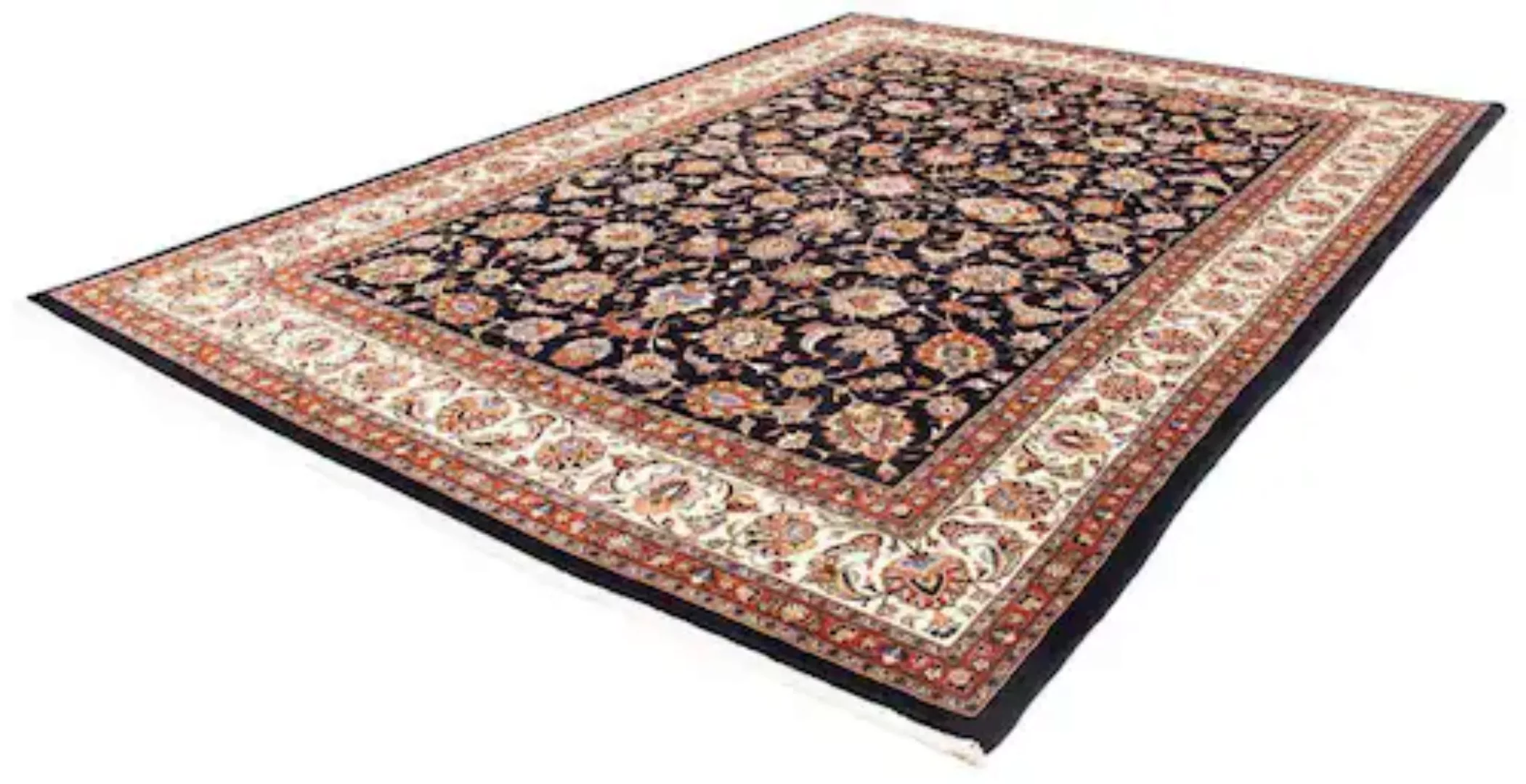 morgenland Wollteppich »Kaschmar Blumenmuster Blu scuro 355 x 240 cm«, rech günstig online kaufen