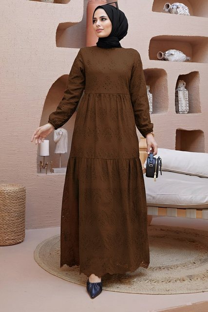 Modabout Maxikleid Langes Kleider Abaya Hijab Kleid Damen - NELB0007D4644KH günstig online kaufen