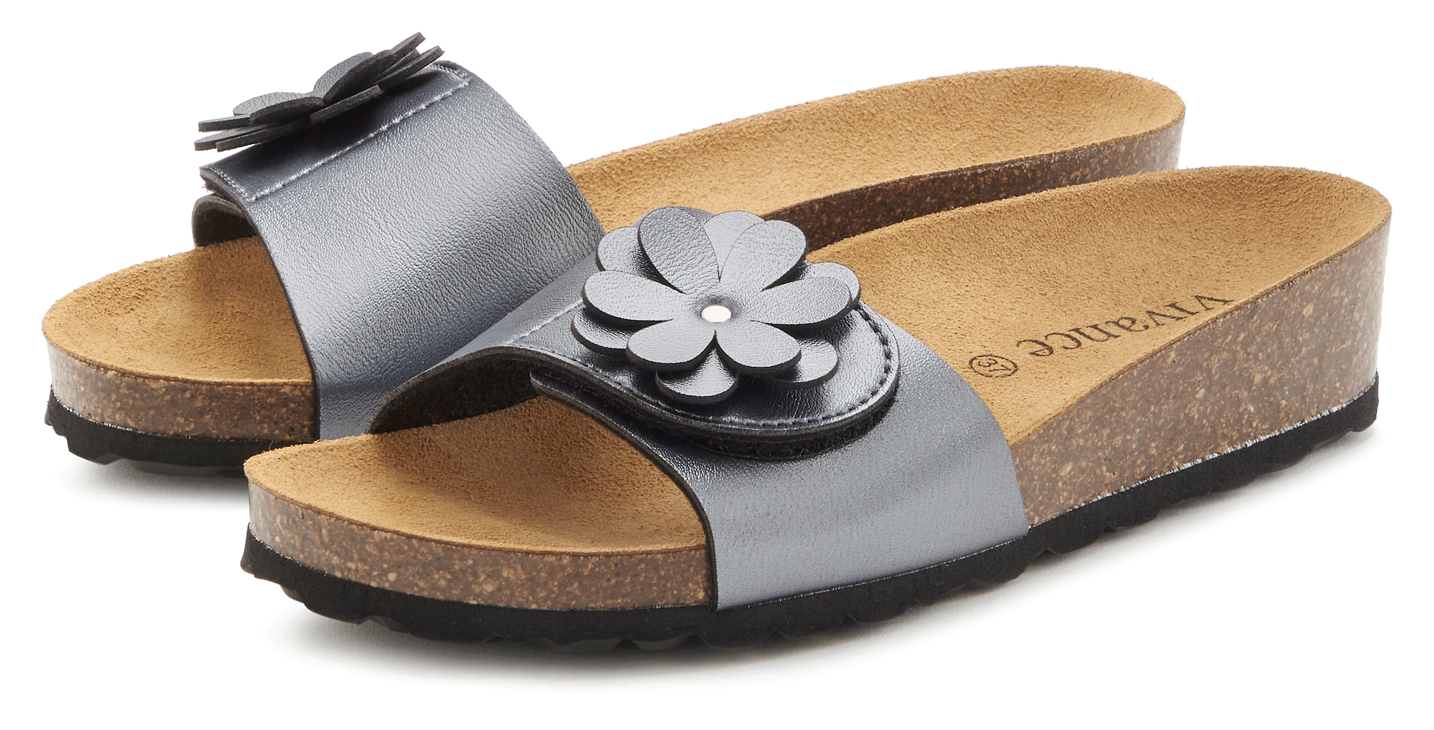 Vivance Pantolette "Mule, Sandale, offener Schuh", mit Komfortkorkfußbett a günstig online kaufen
