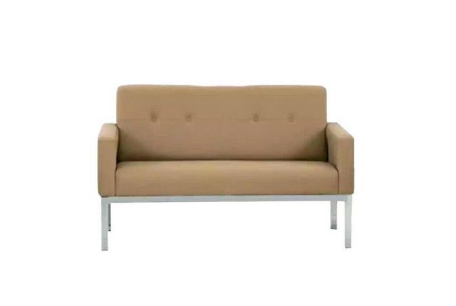 Xlmoebel Sofa Beige Zweisitzer Büroeinrichtungs Sofa mit Holzrahmen und Sto günstig online kaufen