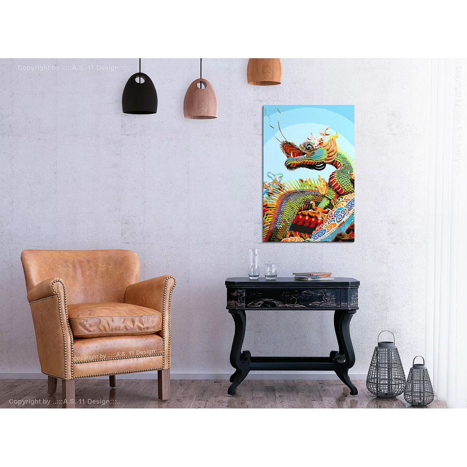 home24 Bild Colourful Dragon günstig online kaufen