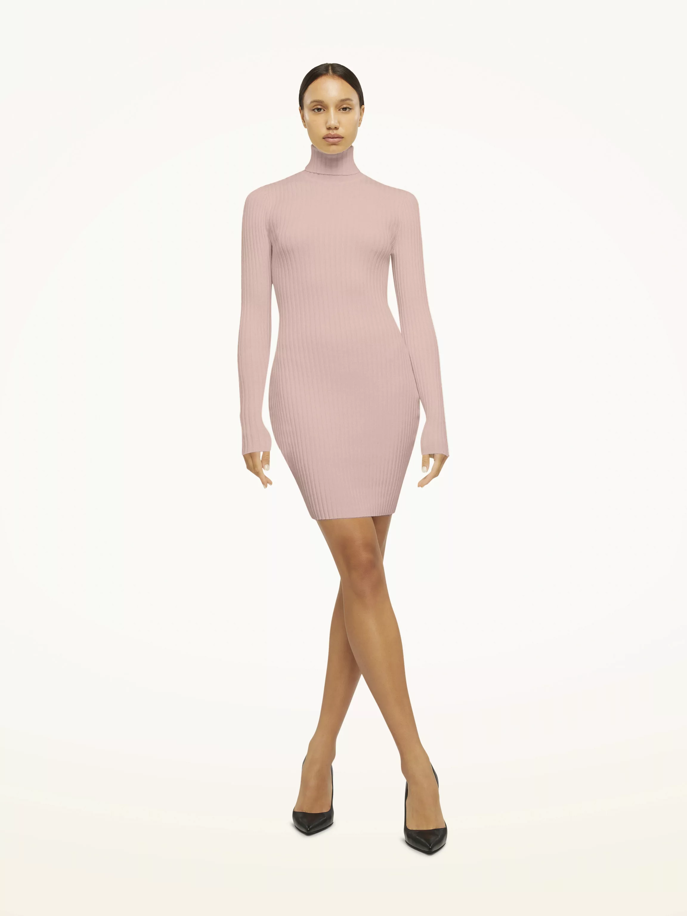 Wolford - Merino Rib Dress, Frau, rosepowder, Größe: XS günstig online kaufen