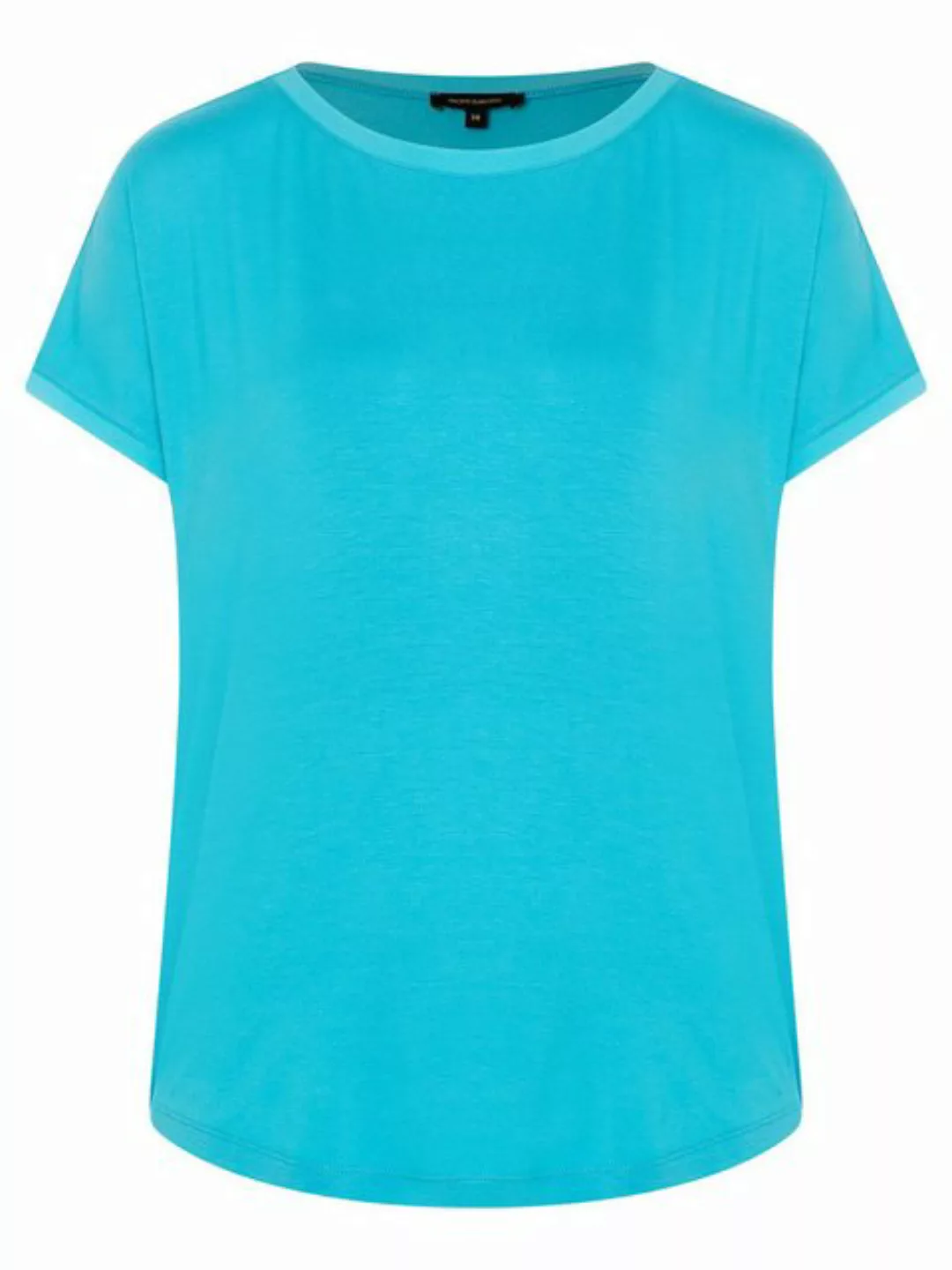 T-Shirt mit Chiffonkante, türkis, Frühjahrs-Kollektion günstig online kaufen