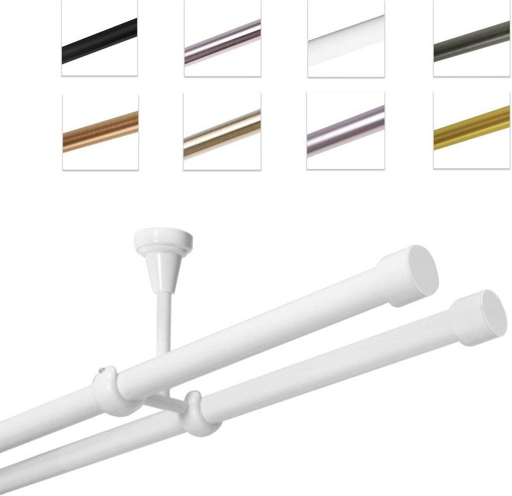 MDEKOR Gardinenstange Vorhangstange 19mm, 2-läufig, 2-läufig günstig online kaufen