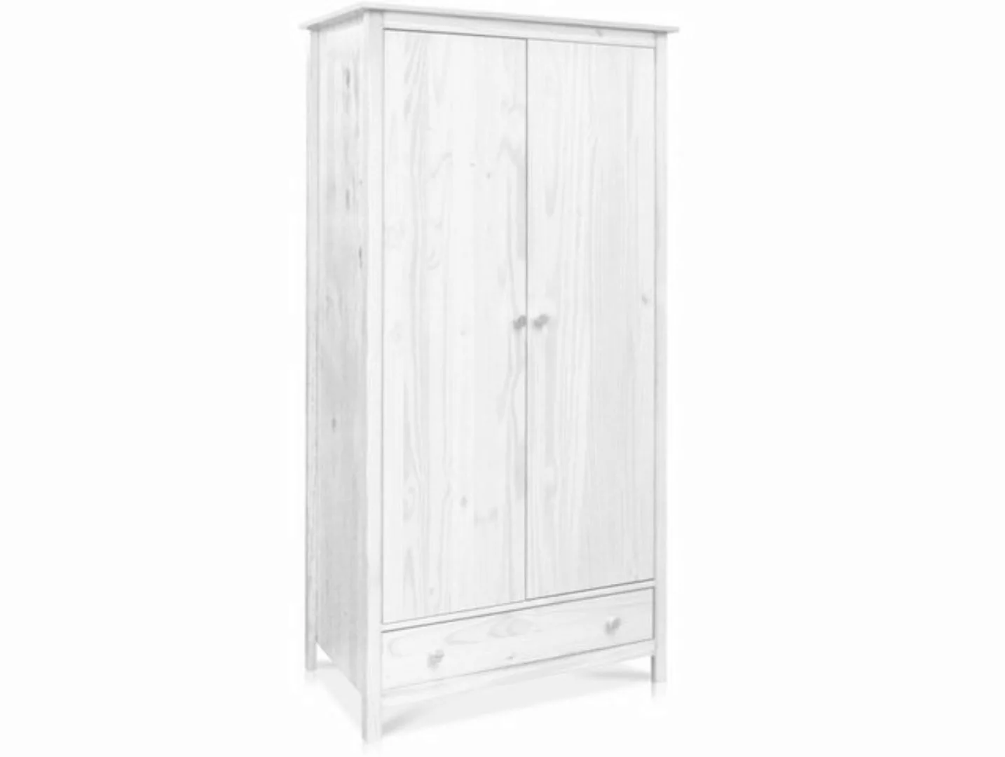 Moebel-Eins Kleiderschrank TOBINO Kleiderschrank 2trg, Material Massivholz, günstig online kaufen