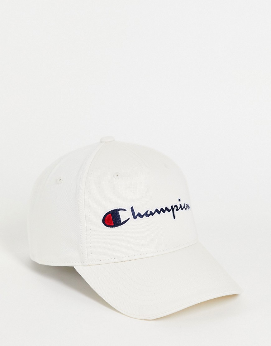 Champion – Kappe in Ecru mit Logo-Weiß günstig online kaufen