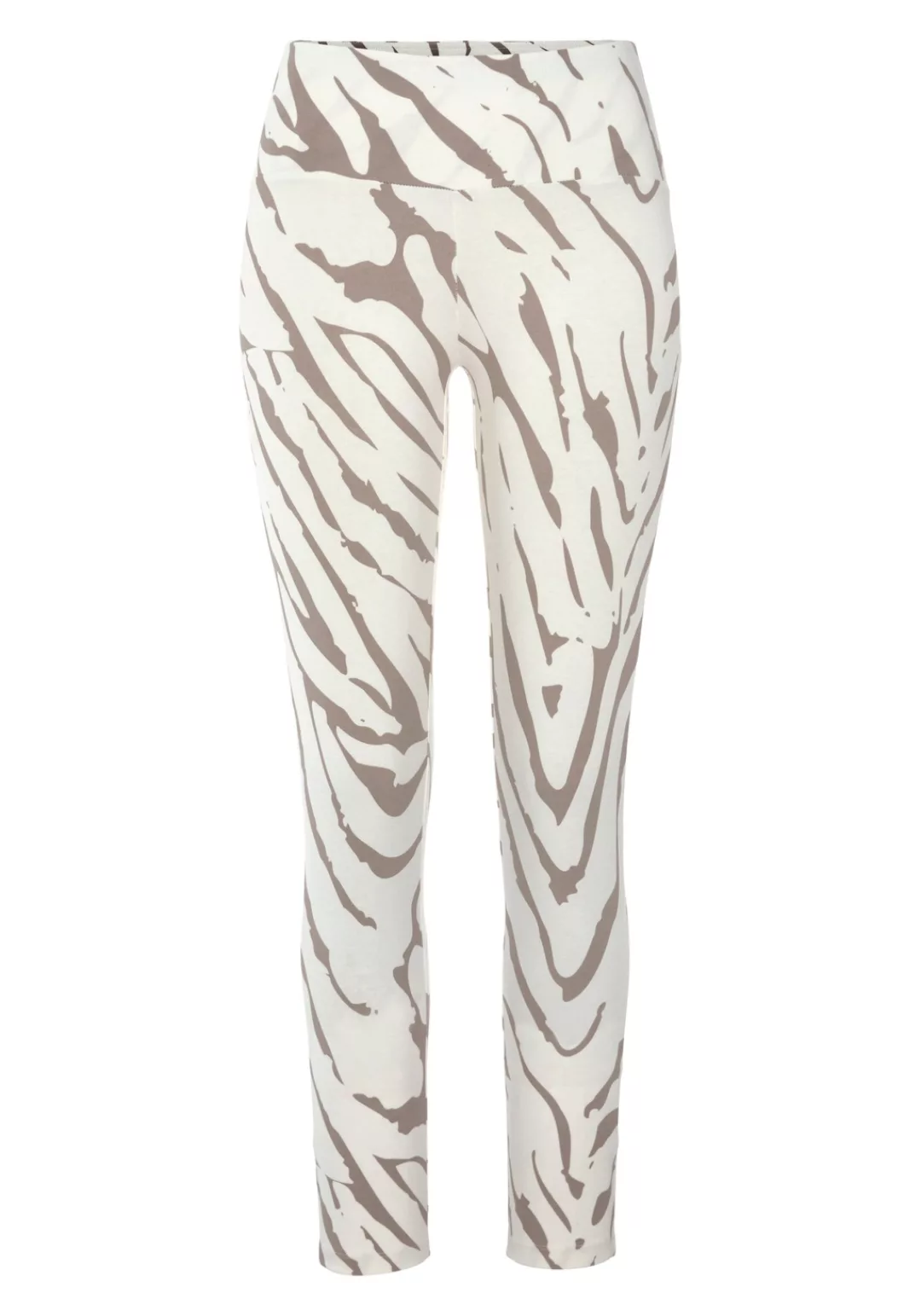 LASCANA Leggings "-Loungehose", mit Zebramuster und breitem Bund, Loungewea günstig online kaufen