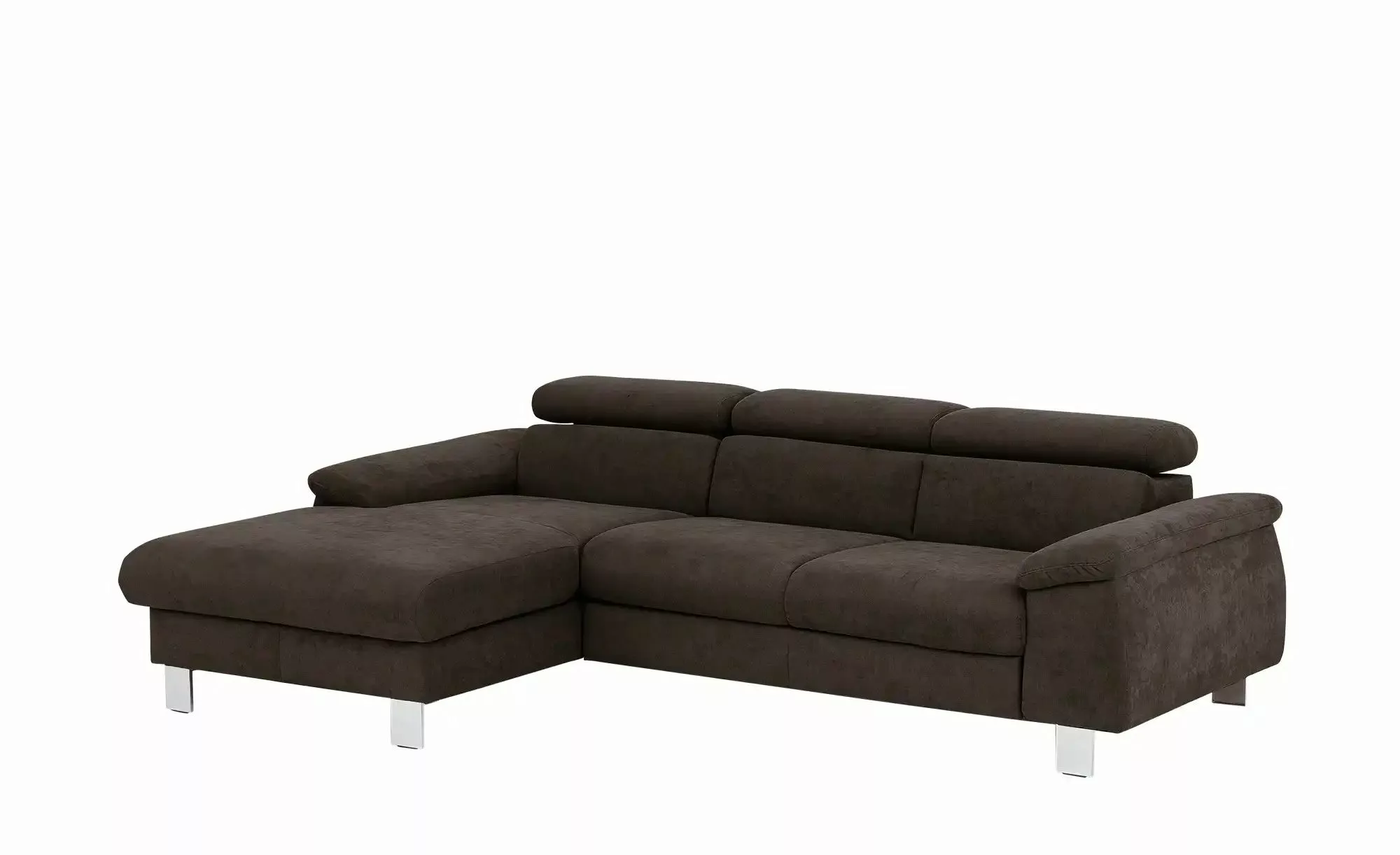 uno Ecksofa aus Velours Micky ¦ braun ¦ Maße (cm): B: 166 H: 72 T: 244 Pols günstig online kaufen