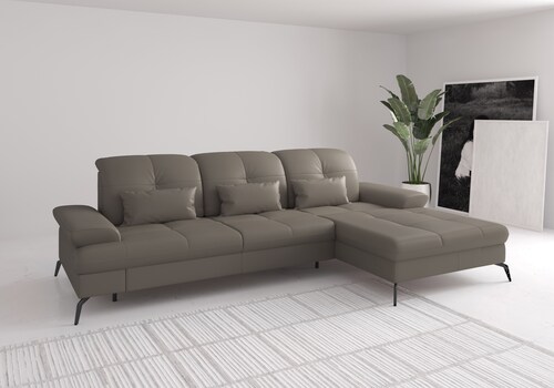 Max Schelling Ecksofa verstellbare Kopfteile MS Verve ¦ grau ¦ Maße (cm): B günstig online kaufen
