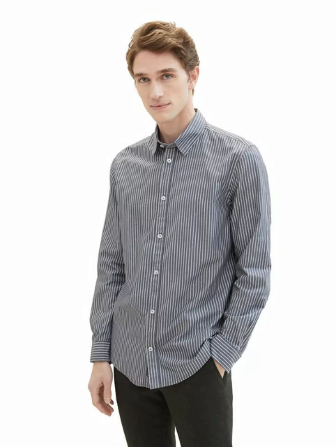 TOM TAILOR Langarmhemd mit Streifenmuster günstig online kaufen