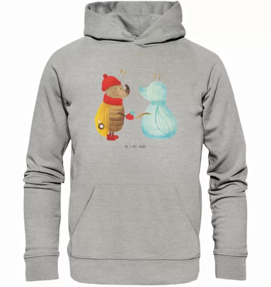 Mr. & Mrs. Panda Hoodie Größe M Nachtfalter Schneemann - Heather Grey - Ges günstig online kaufen