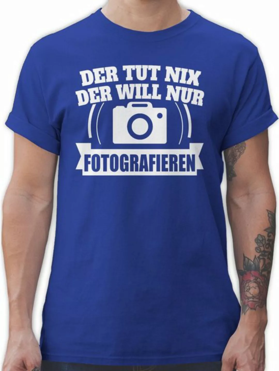 Shirtracer T-Shirt Der tut nix der will nur Fotografieren Fotografie Zubehö günstig online kaufen