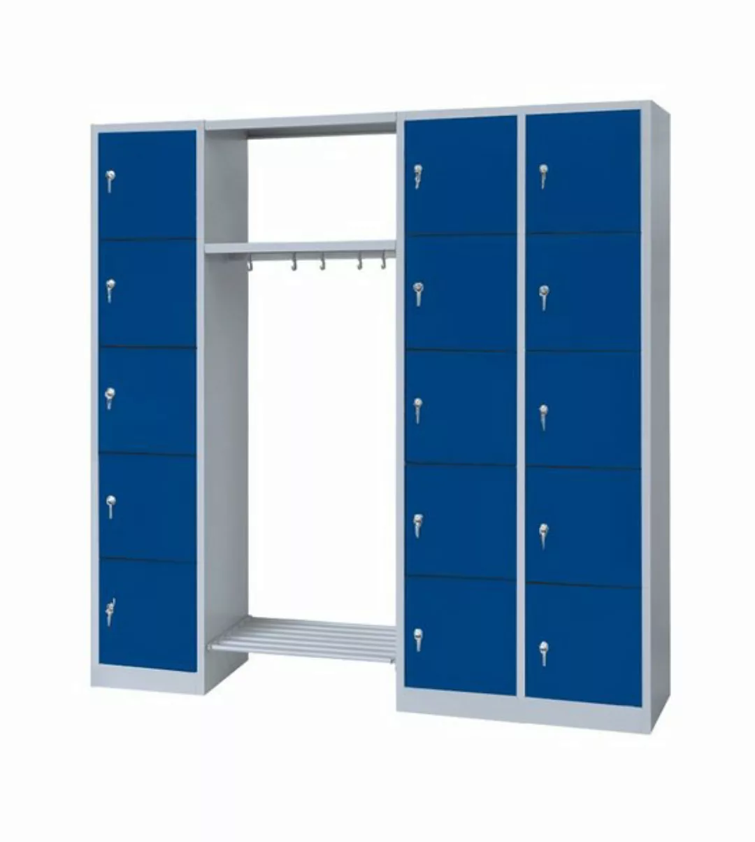 Steelboxx Fächerschrank 15 Fächer Schließfachgarderobe Wertfachschrank 180x günstig online kaufen